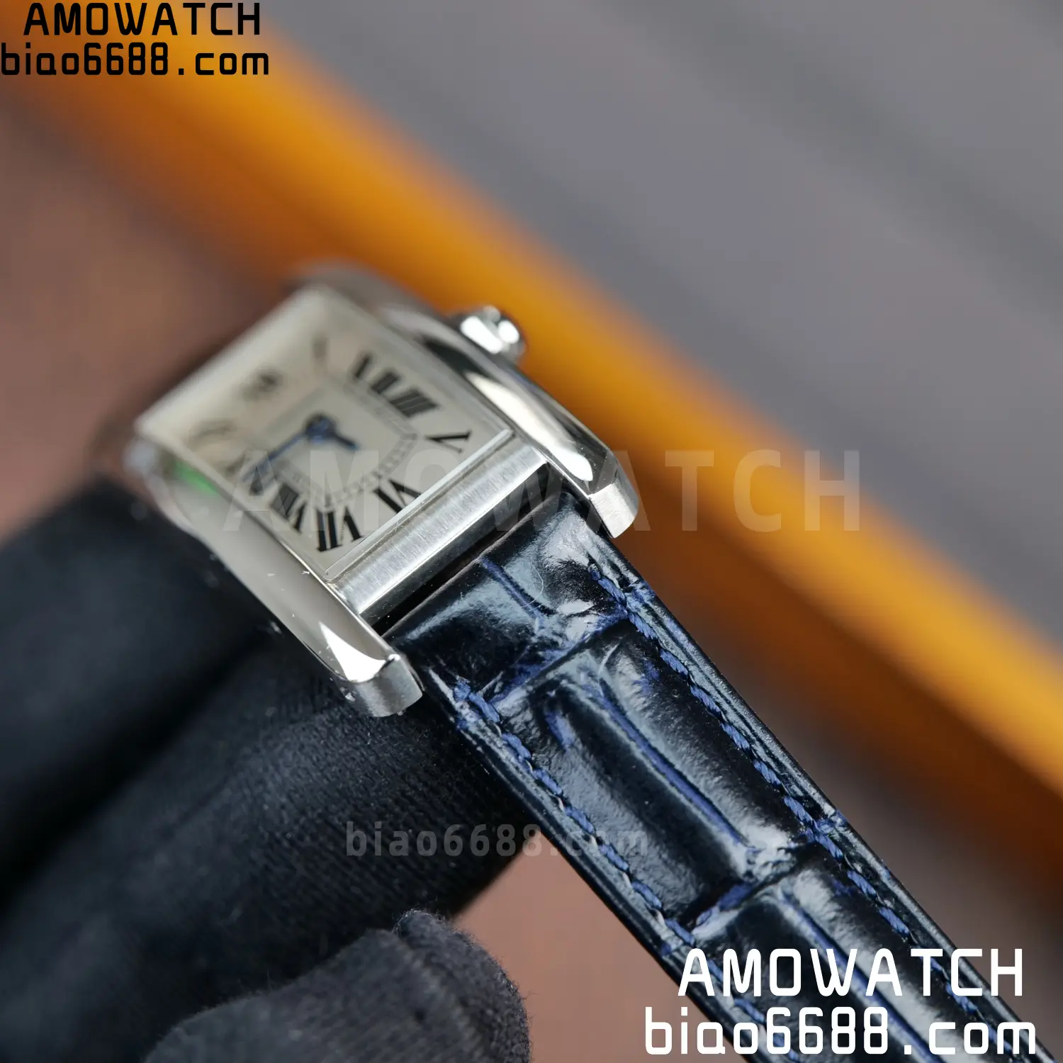 CARTIER Tank Anglaise Ladies WSTA0016 GSF 1:1 Best Edition White Dial On Black leather strap Quartz 73 106153fb2e69478 阿默表行AmoWatch