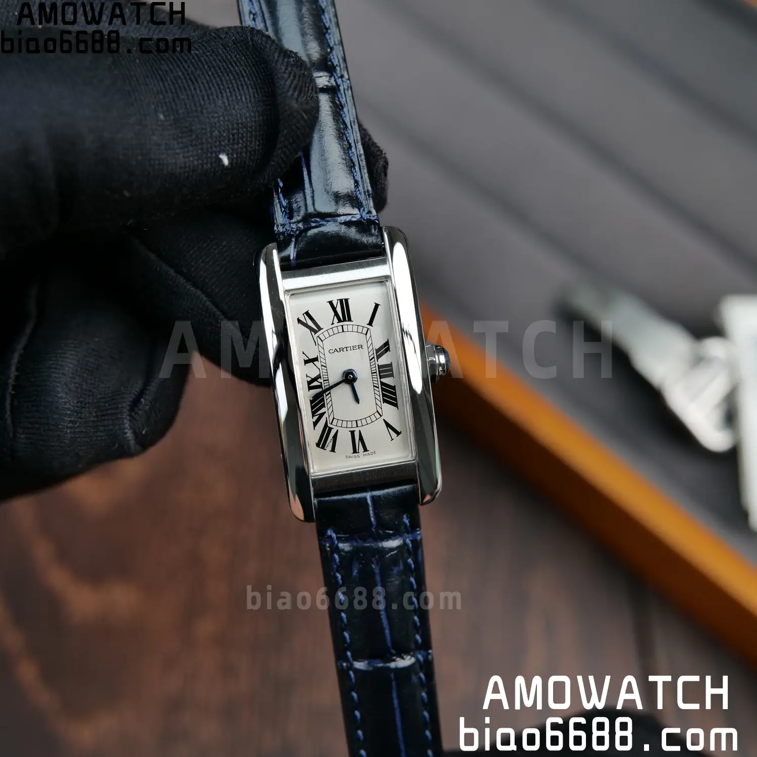 CARTIER Tank Anglaise Ladies WSTA0016 GSF 1:1 Best Edition White Dial On Black leather strap Quartz 65 1b0c6978d427284 阿默表行AmoWatch