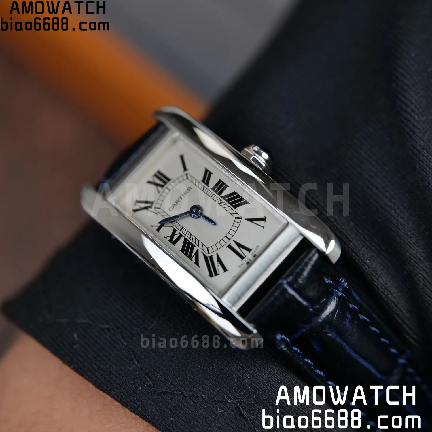 CARTIER Tank Anglaise Ladies WSTA0016 GSF 1:1 Best Edition White Dial On Black leather strap Quartz 91 2d3e81ff05a7de7 阿默表行AmoWatch
