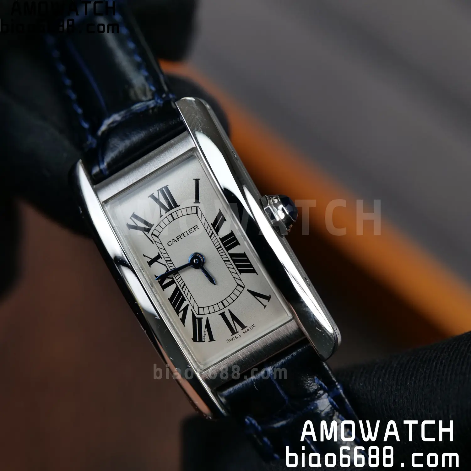 CARTIER Tank Anglaise Ladies WSTA0016 GSF 1:1 Best Edition White Dial On Black leather strap Quartz 80 31efb3dba9284ca 阿默表行AmoWatch