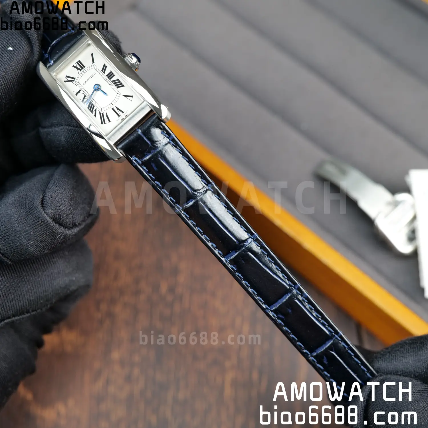 CARTIER Tank Anglaise Ladies WSTA0016 GSF 1:1 Best Edition White Dial On Black leather strap Quartz 68 414e52fc0adbad0 阿默表行AmoWatch