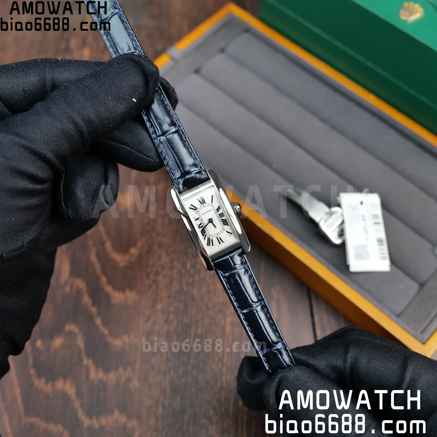 CARTIER Tank Anglaise Ladies WSTA0016 GSF 1:1 Best Edition White Dial On Black leather strap Quartz 64 92a433f10a57e36 阿默表行AmoWatch