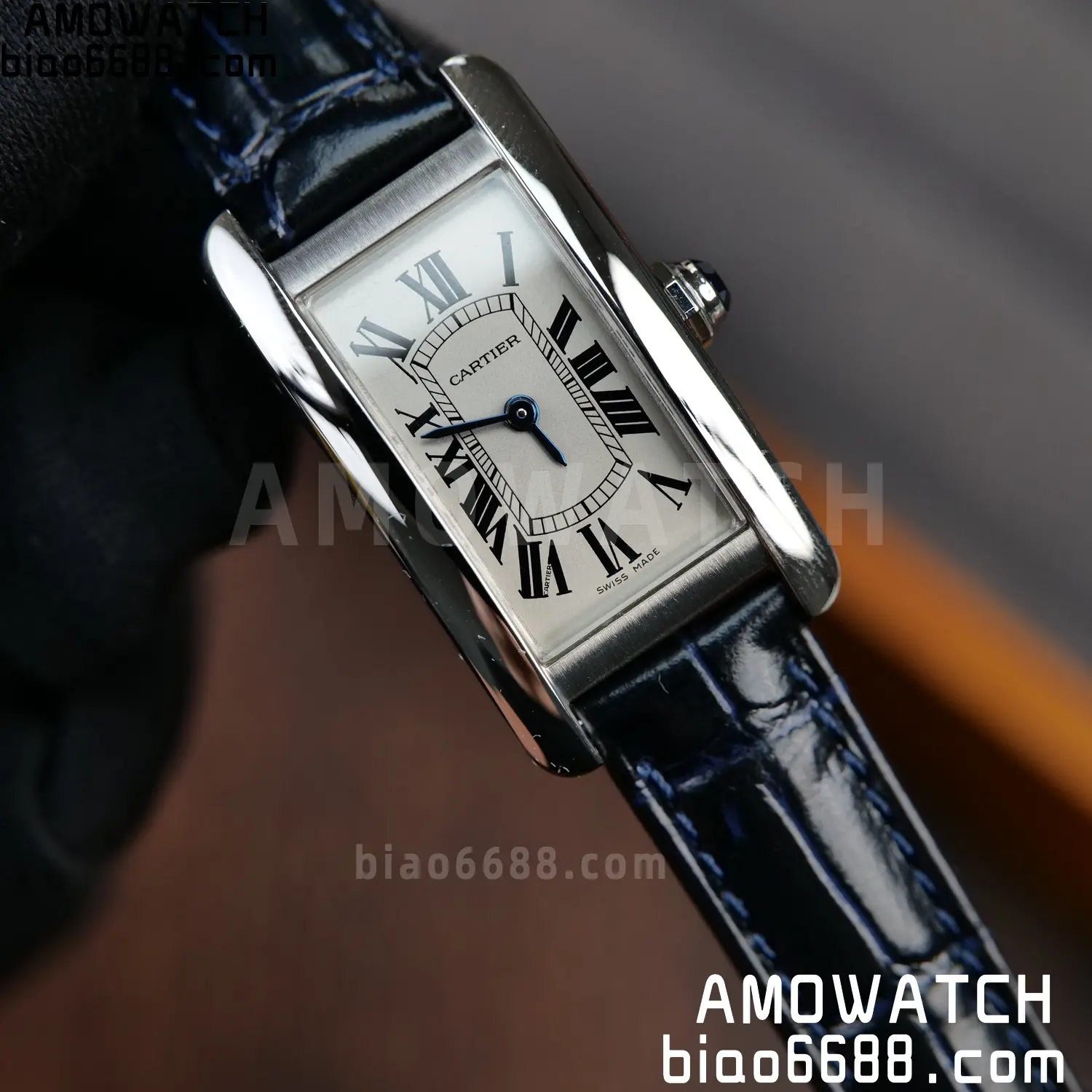 CARTIER Tank Anglaise Ladies WSTA0016 GSF 1:1 Best Edition White Dial On Black leather strap Quartz 81 a17eddbd65a66dd 阿默表行AmoWatch