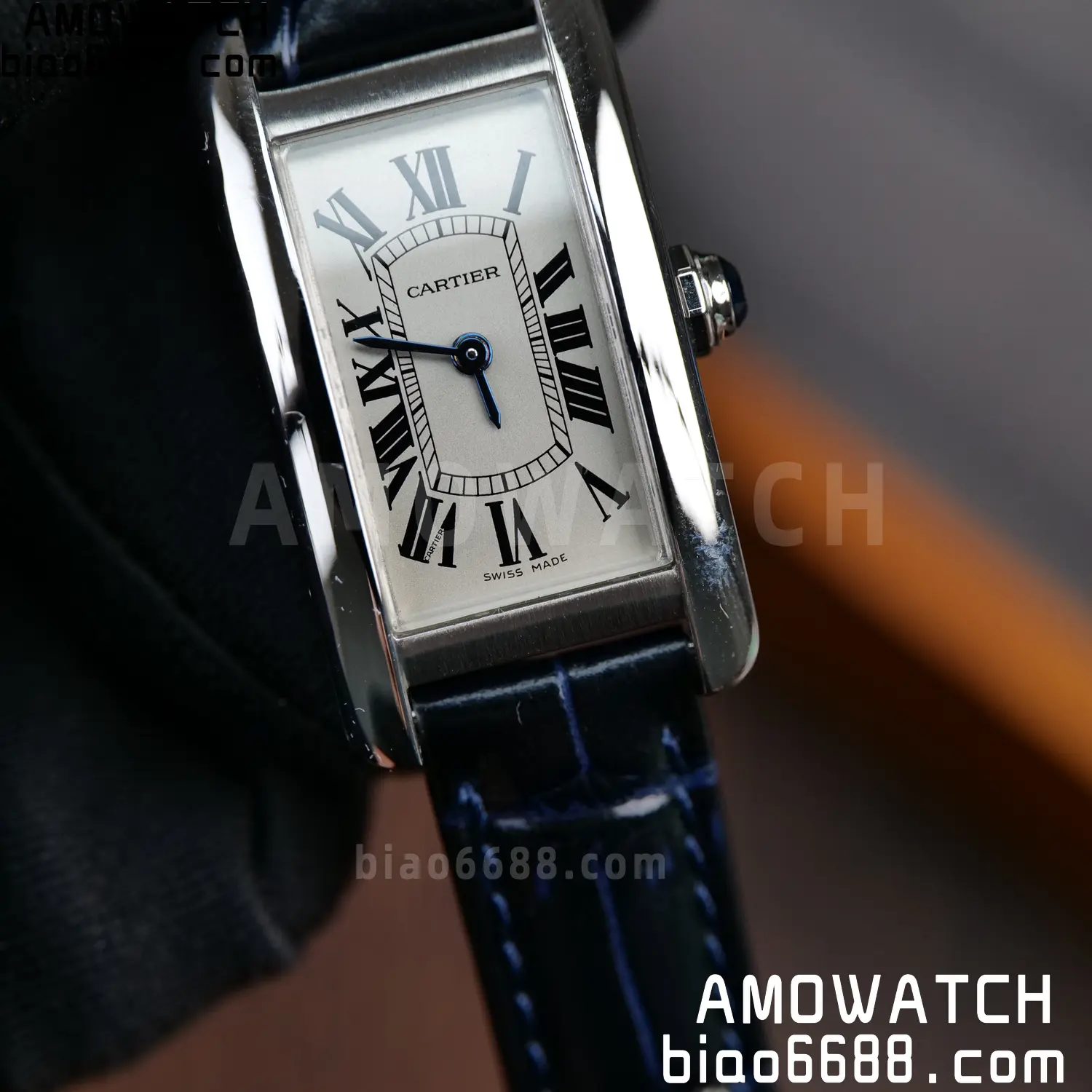 CARTIER Tank Anglaise Ladies WSTA0016 GSF 1:1 Best Edition White Dial On Black leather strap Quartz 82 a449ae9ebbddb5b 阿默表行AmoWatch