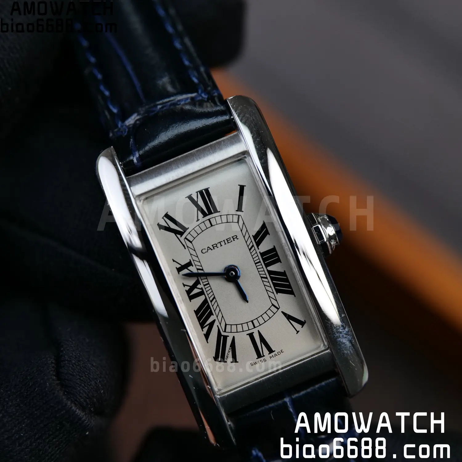 CARTIER Tank Anglaise Ladies WSTA0016 GSF 1:1 Best Edition White Dial On Black leather strap Quartz 83 b120cf0946a1b03 阿默表行AmoWatch
