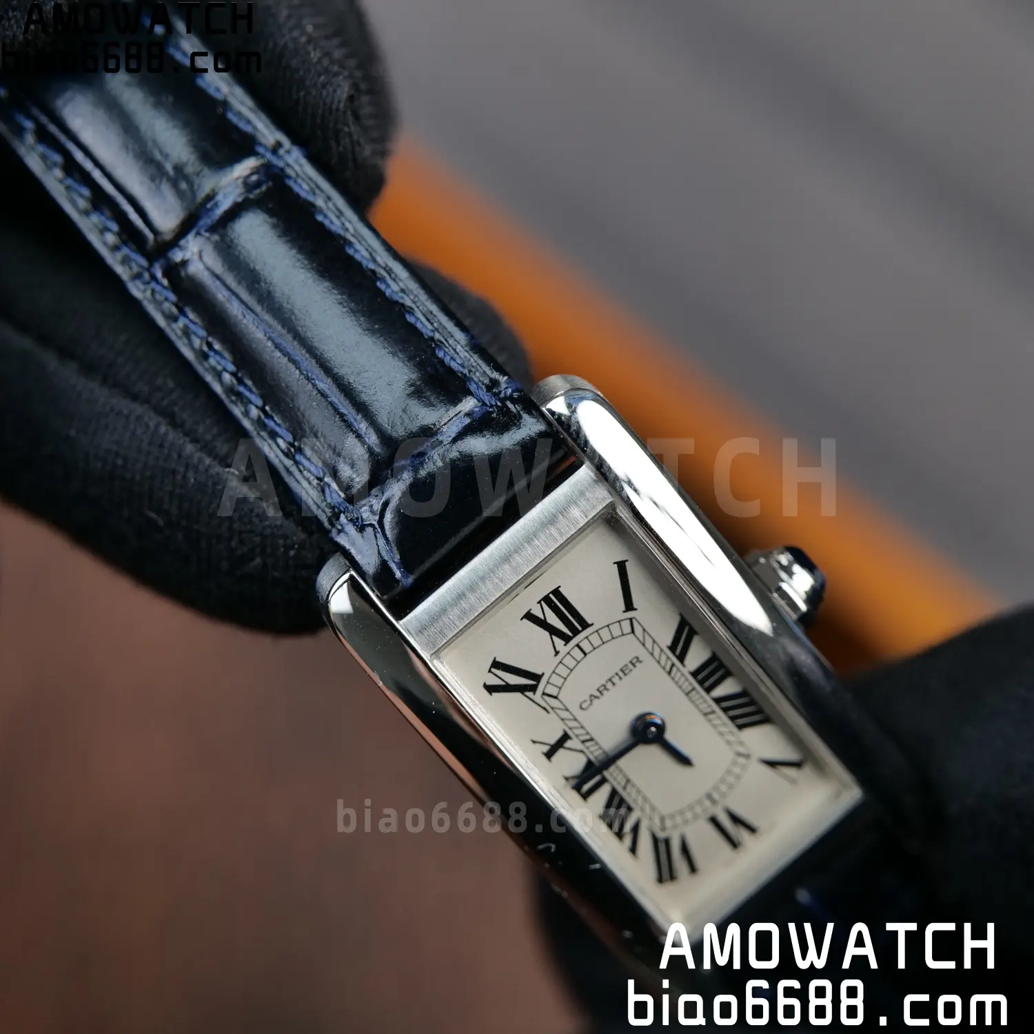 CARTIER Tank Anglaise Ladies WSTA0016 GSF 1:1 Best Edition White Dial On Black leather strap Quartz 79 e075841a85ab098 阿默表行AmoWatch