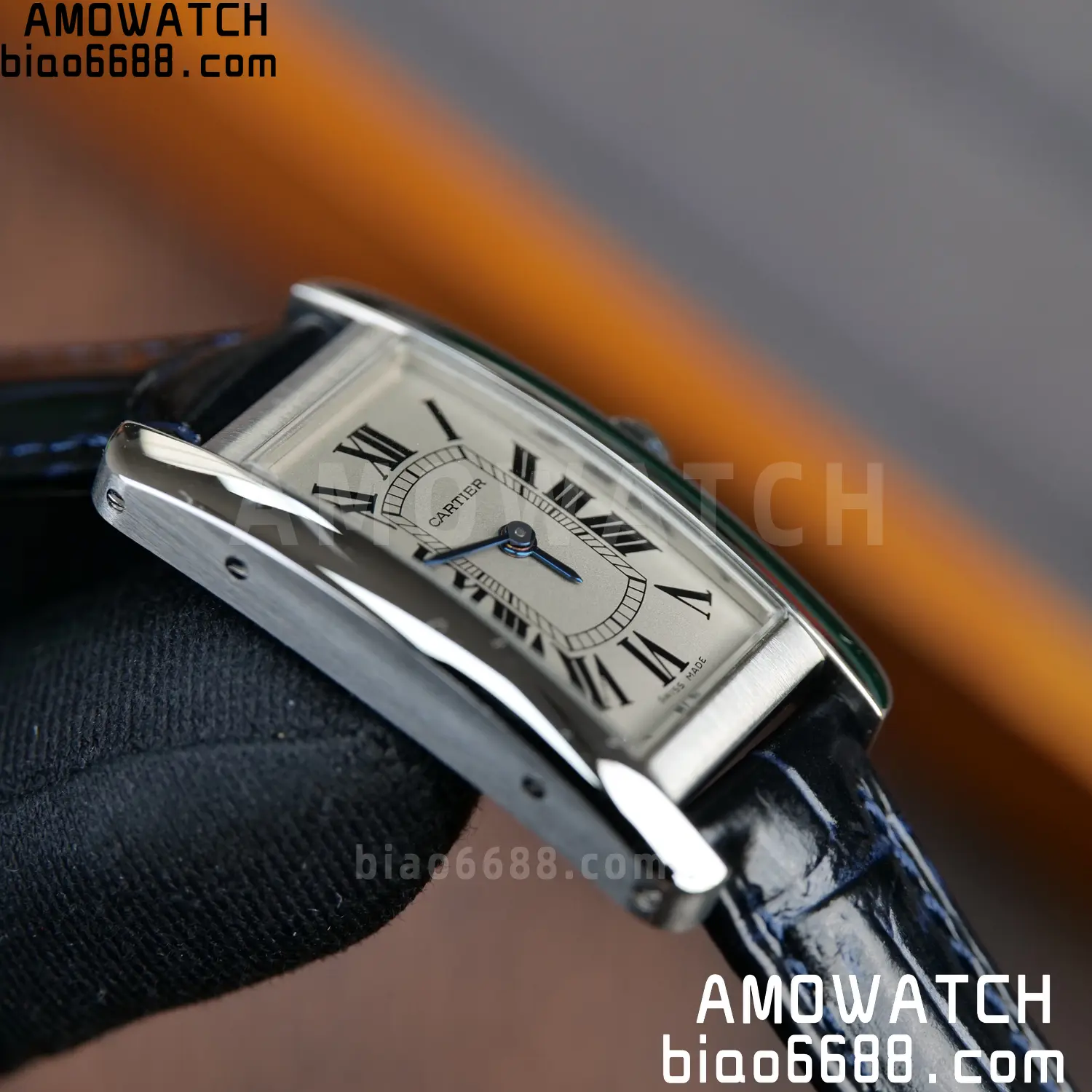 CARTIER Tank Anglaise Ladies WSTA0016 GSF 1:1 Best Edition White Dial On Black leather strap Quartz 84 f2d09a3f349d6e3 阿默表行AmoWatch