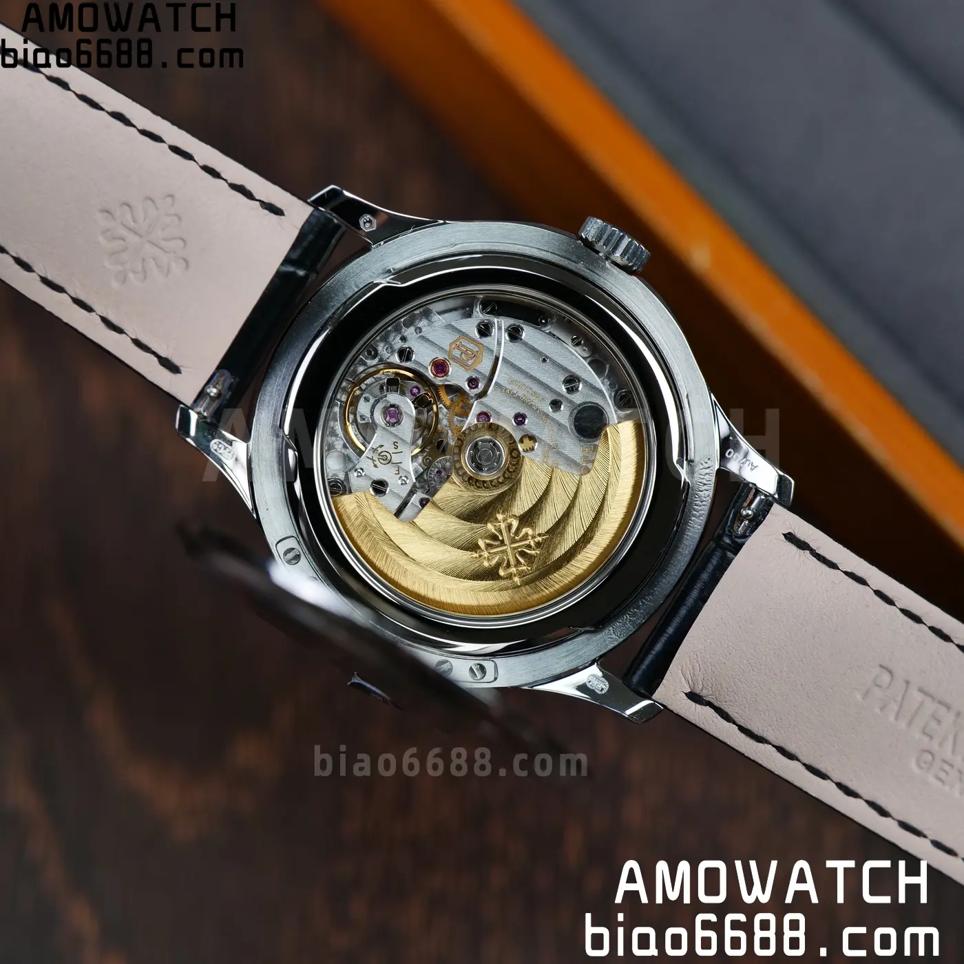 PP Calatrava 5227G SS 3KF 1:1 Best Edition Black Dial on Black Leather Strap 324 V2 81 5527047c778525d AMO Watch
