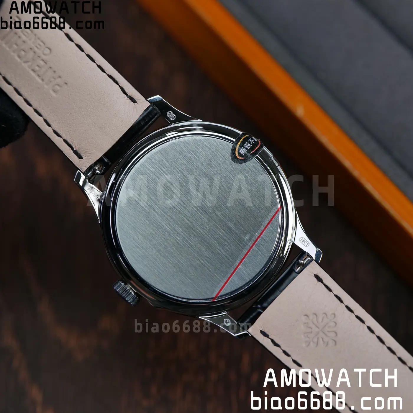 PP Calatrava 5227G SS 3KF 1:1 Best Edition Black Dial on Black Leather Strap 324 V2 79 aaecddb73fe49f7 AMO Watch