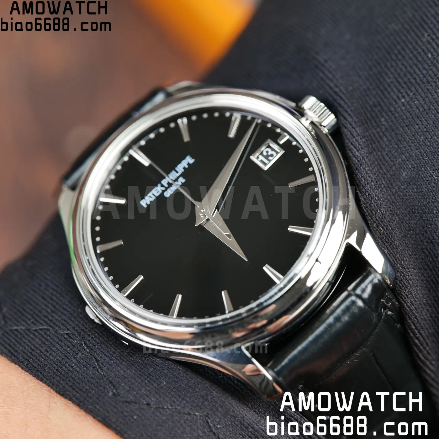 PP Calatrava 5227G SS 3KF 1:1 Best Edition Black Dial on Black Leather Strap 324 V2 84 abc6eb4523fffcb AMO Watch