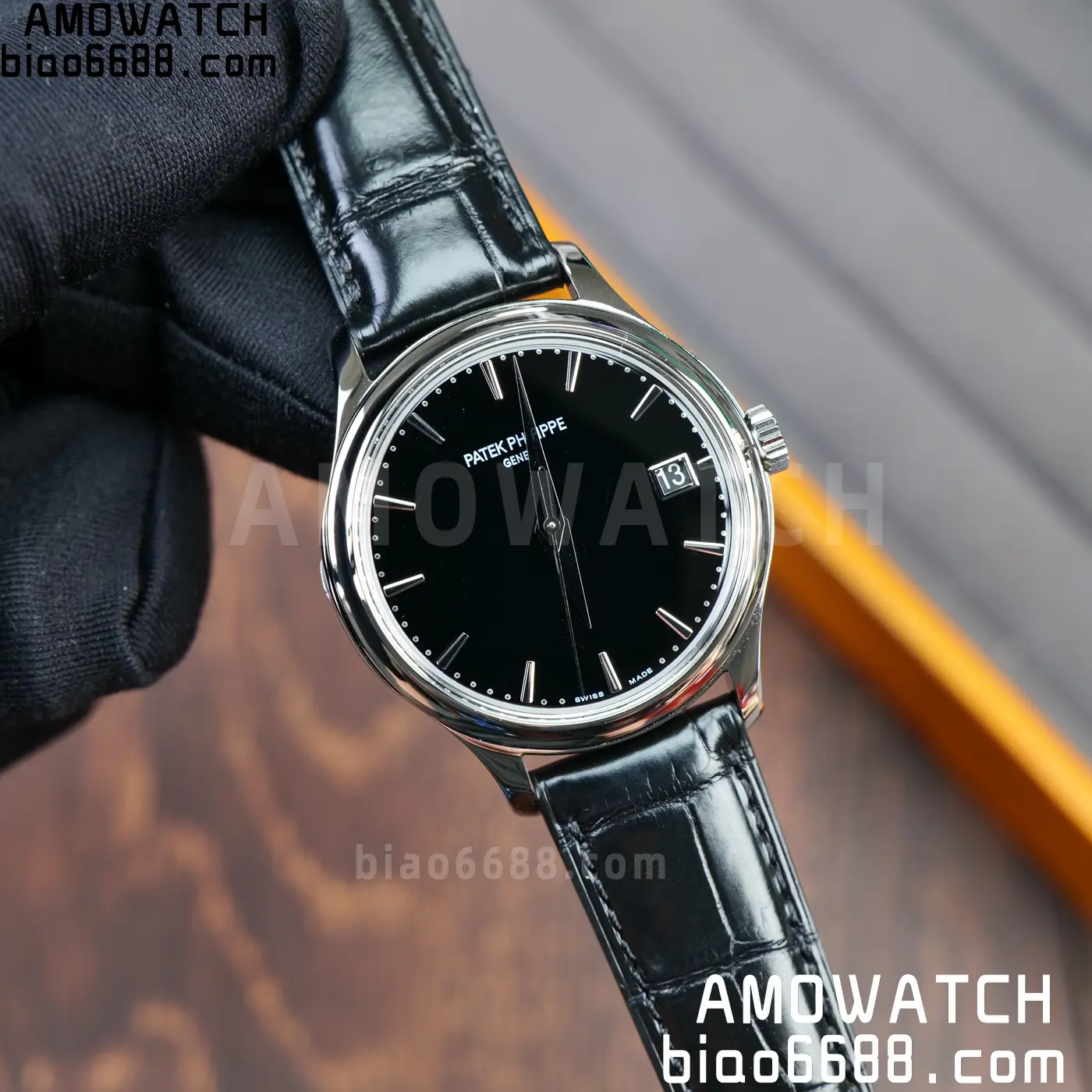 PP Calatrava 5227G SS 3KF 1:1 Best Edition Black Dial on Black Leather Strap 324 V2 62 ebd01e82e6243d3 AMO Watch