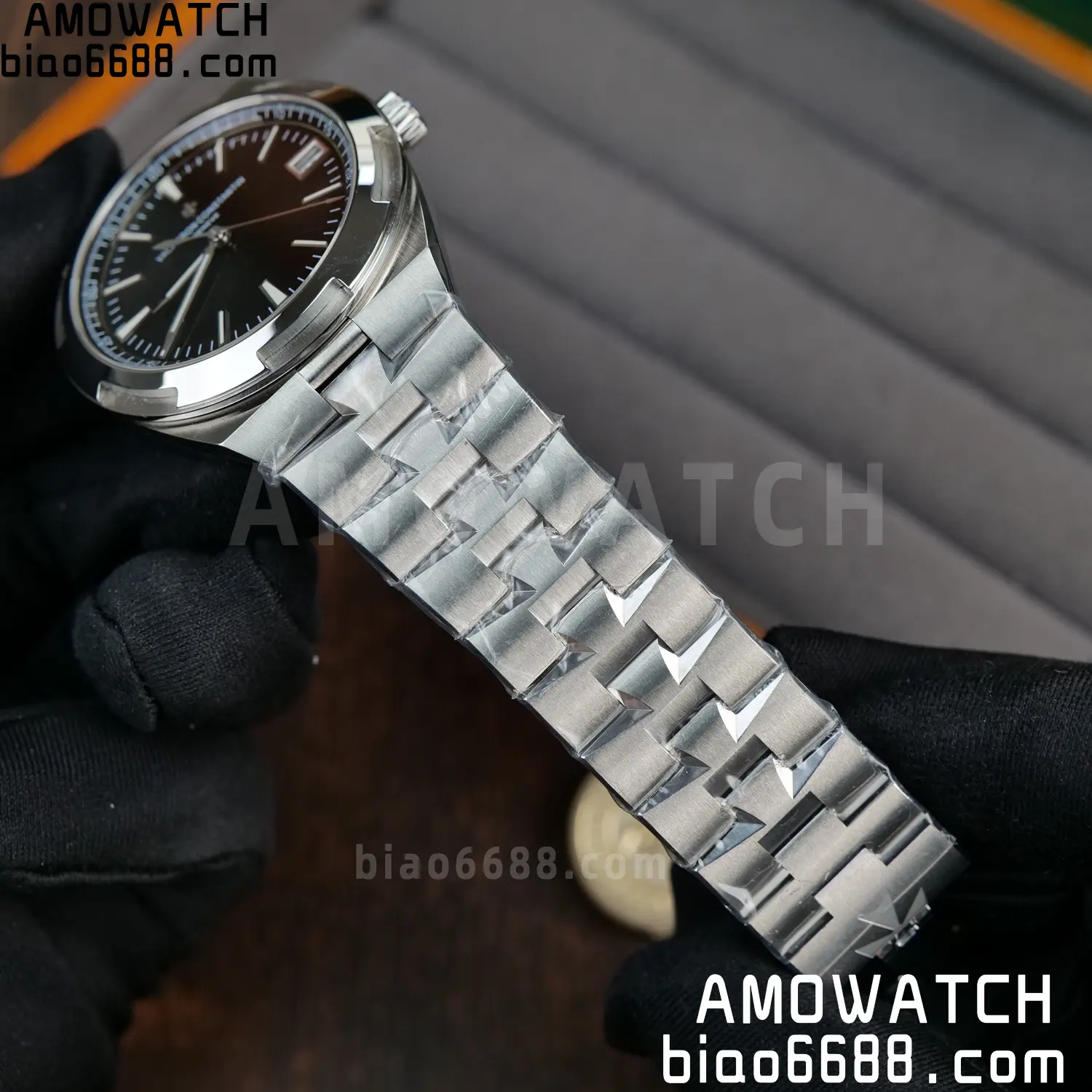 Vacheron Constantin Overseas 4500V/110A-B483 SS PPF 1:1 Best Edition Black Dial on SS Bracelet A5100 71 4a7b0f544e19756 AMO Watch