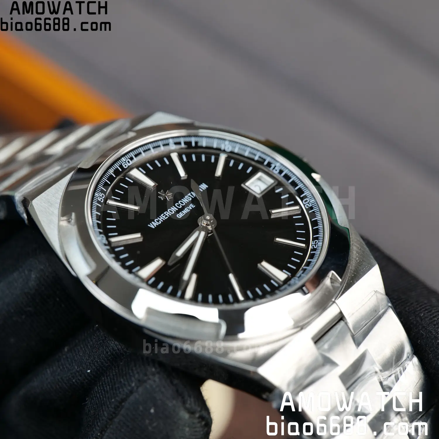 Vacheron Constantin Overseas 4500V/110A-B483 SS PPF 1:1 Best Edition Black Dial on SS Bracelet A5100 85 653c8fe2b69bf38 AMO Watch