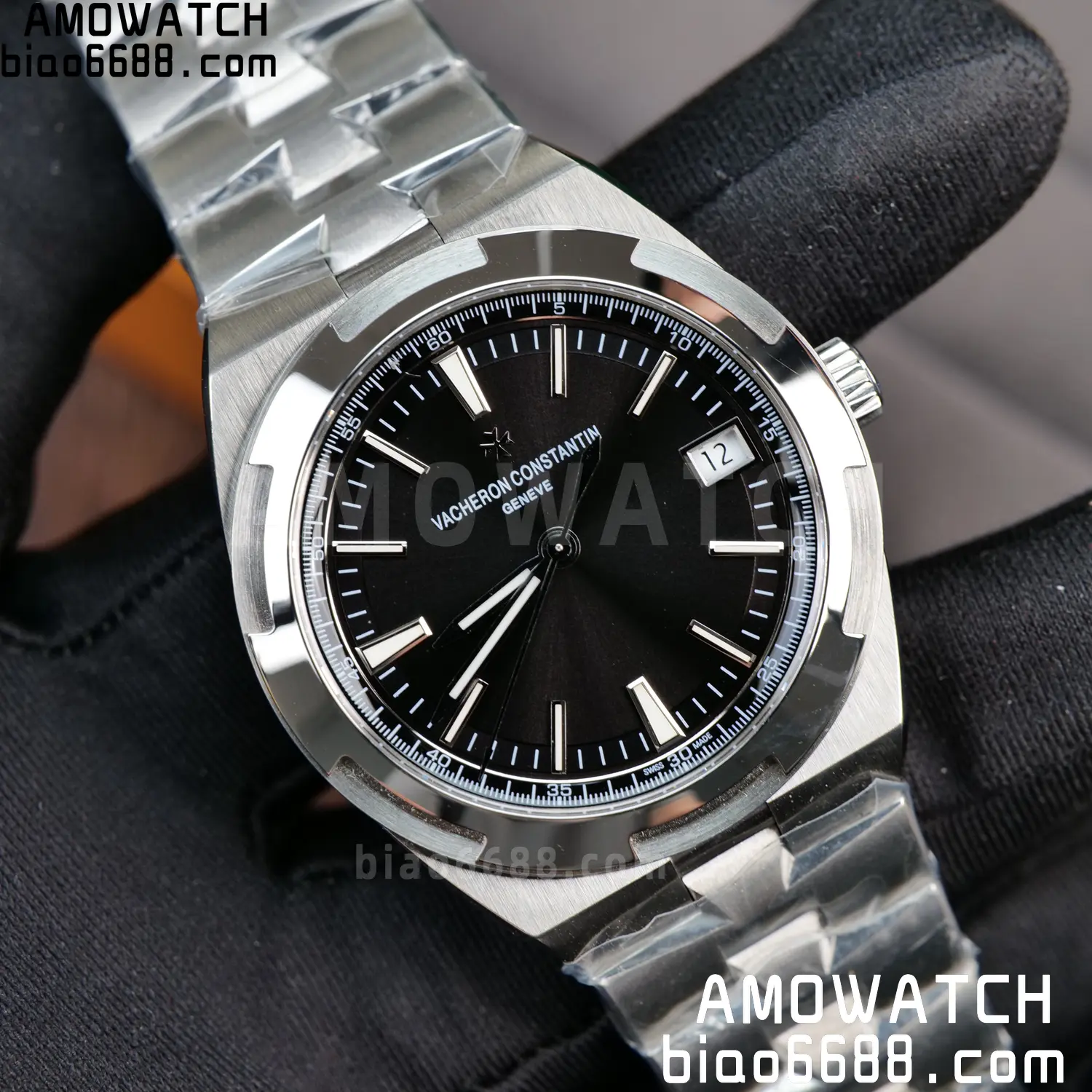 Vacheron Constantin Overseas 4500V/110A-B483 SS PPF 1:1 Best Edition Black Dial on SS Bracelet A5100 86 8a5895c805415c8 AMO Watch