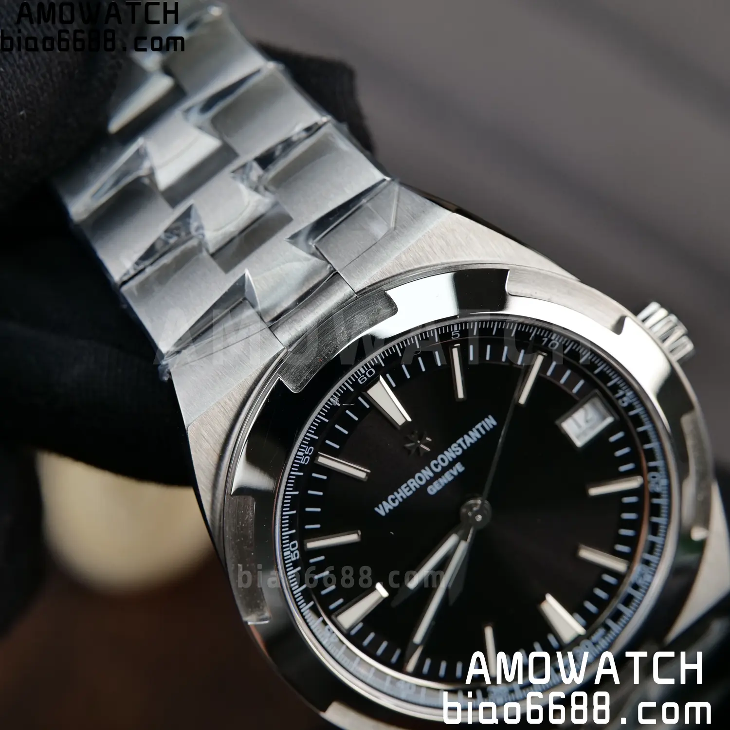 Vacheron Constantin Overseas 4500V/110A-B483 SS PPF 1:1 Best Edition Black Dial on SS Bracelet A5100 82 91da46225351718 AMO Watch