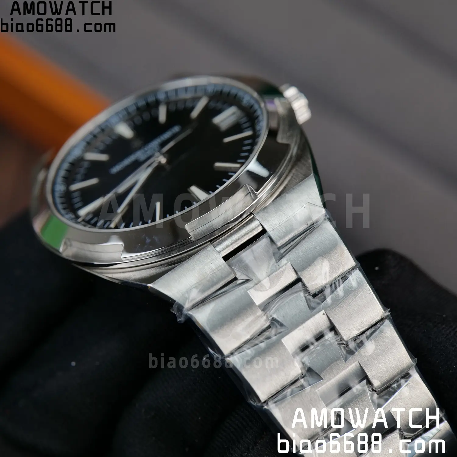 Vacheron Constantin Overseas 4500V/110A-B483 SS PPF 1:1 Best Edition Black Dial on SS Bracelet A5100 76 b3b95357d14fa84 AMO Watch