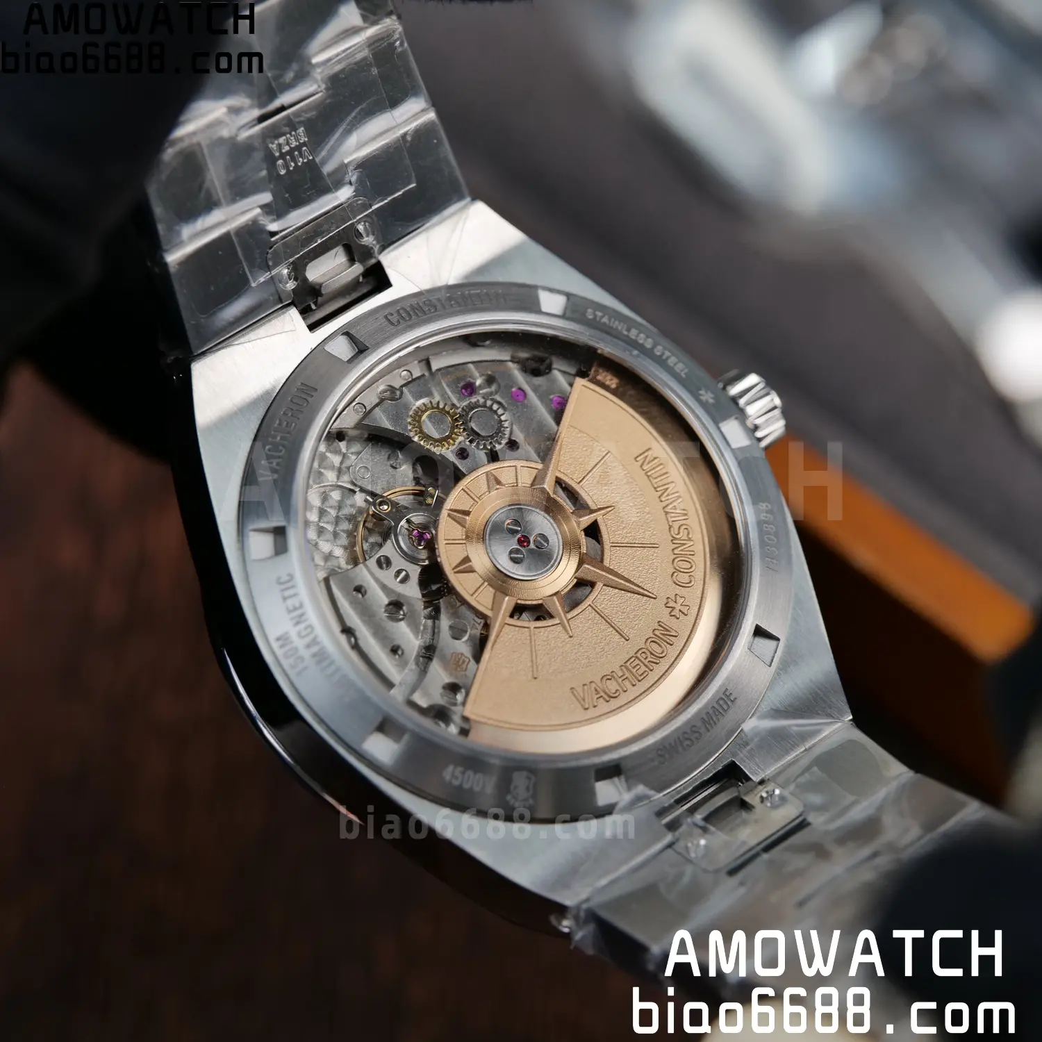 Vacheron Constantin Overseas 4500V/110A-B483 SS PPF 1:1 Best Edition Black Dial on SS Bracelet A5100 91 b88da7c1b08a947 AMO Watch