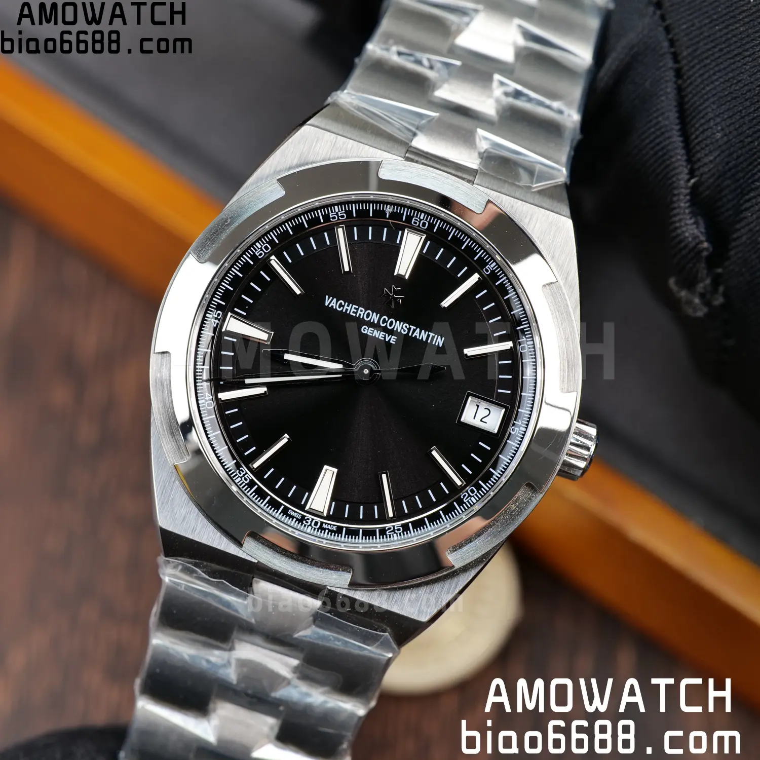 Vacheron Constantin Overseas 4500V/110A-B483 SS PPF 1:1 Best Edition Black Dial on SS Bracelet A5100 87 c4d4e92b5199bce AMO Watch