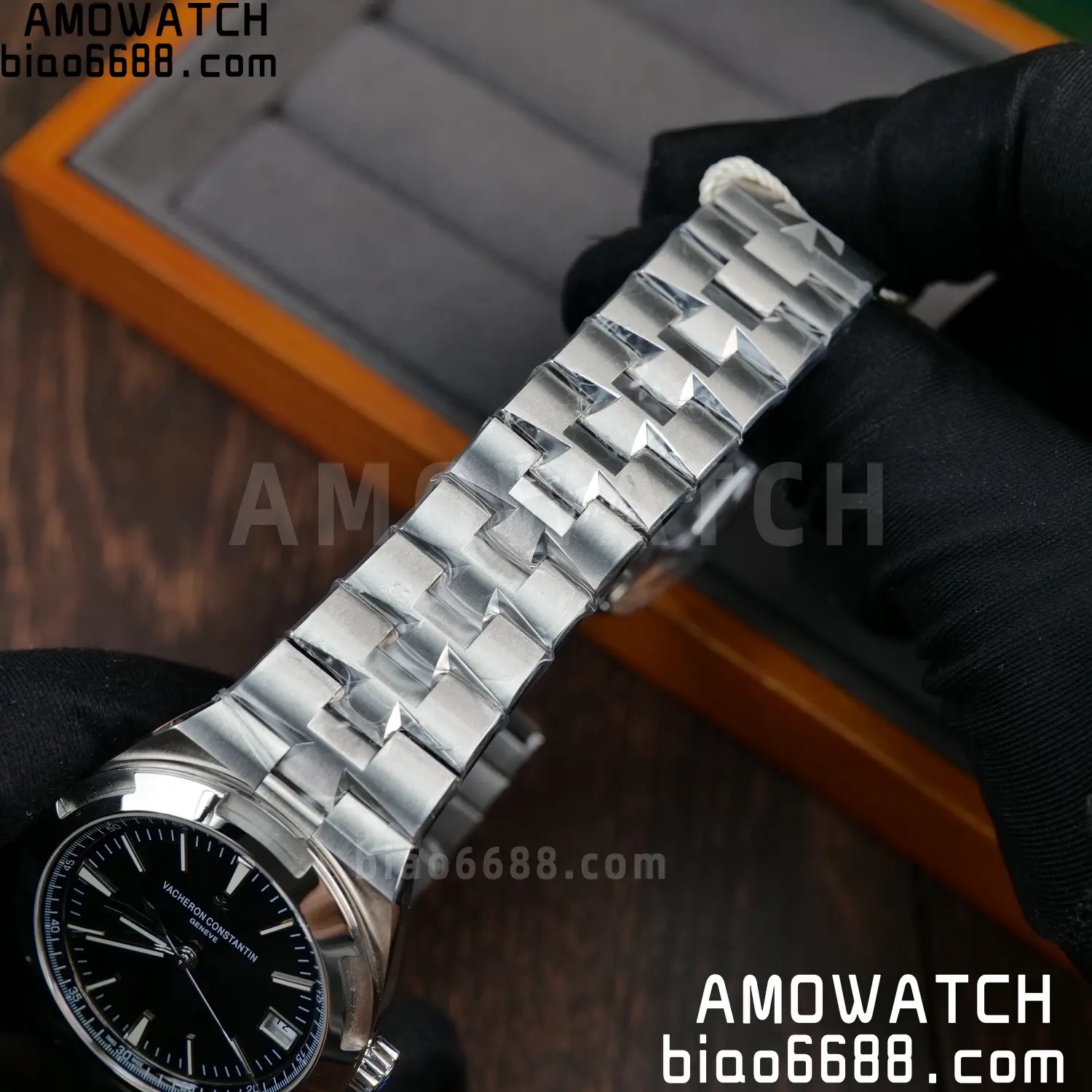 Vacheron Constantin Overseas 4500V/110A-B483 SS PPF 1:1 Best Edition Black Dial on SS Bracelet A5100 70 c94797a312d93d6 AMO Watch