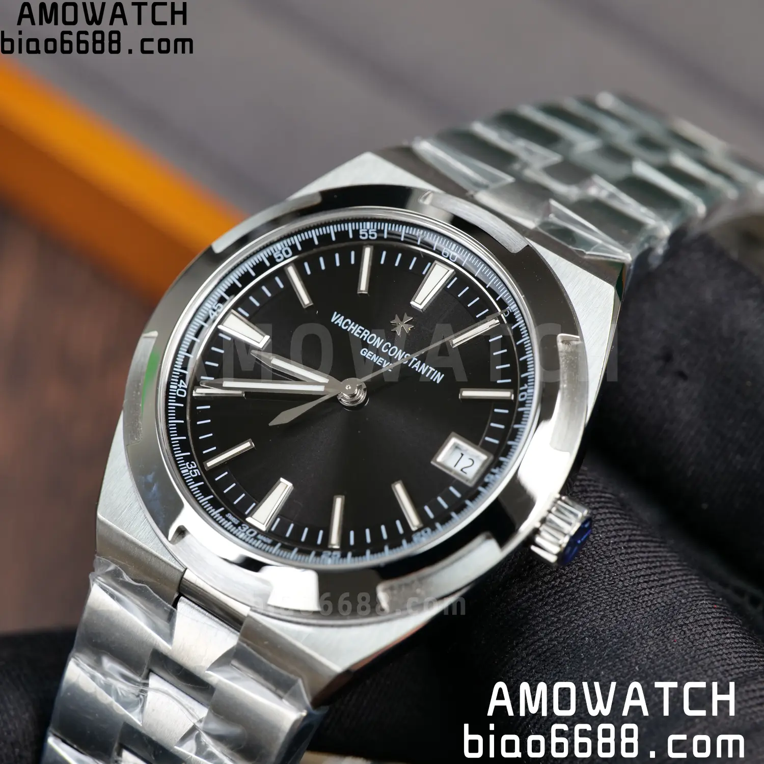Vacheron Constantin Overseas 4500V/110A-B483 SS PPF 1:1 Best Edition Black Dial on SS Bracelet A5100 81 f1c7339eb255368 AMO Watch