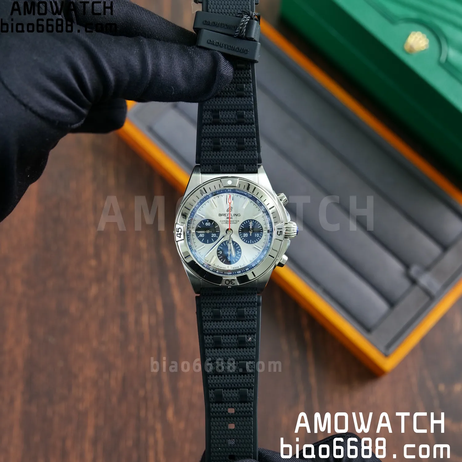 Breitling Chronomat B01 AB0134101G1A1 42mm SS TF 1:1 Best Edition Silver Dial on Black Rubber Strap A7750 62 1923aa45316d72b AMO Watch
