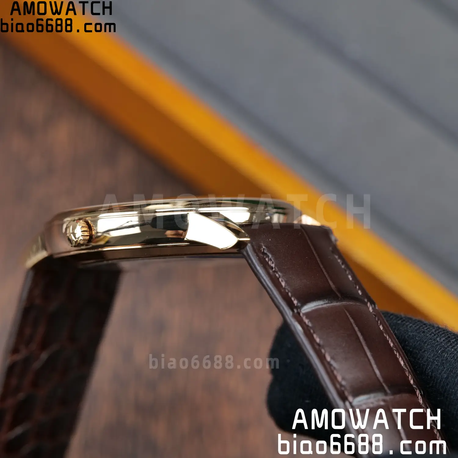 VC Patrimony Date 85180 RG PPF 1:1 Best Edition White Dial on Brown Leather Strap MIYOTA 9015 81 005966f59ee1af0 AMO Watch