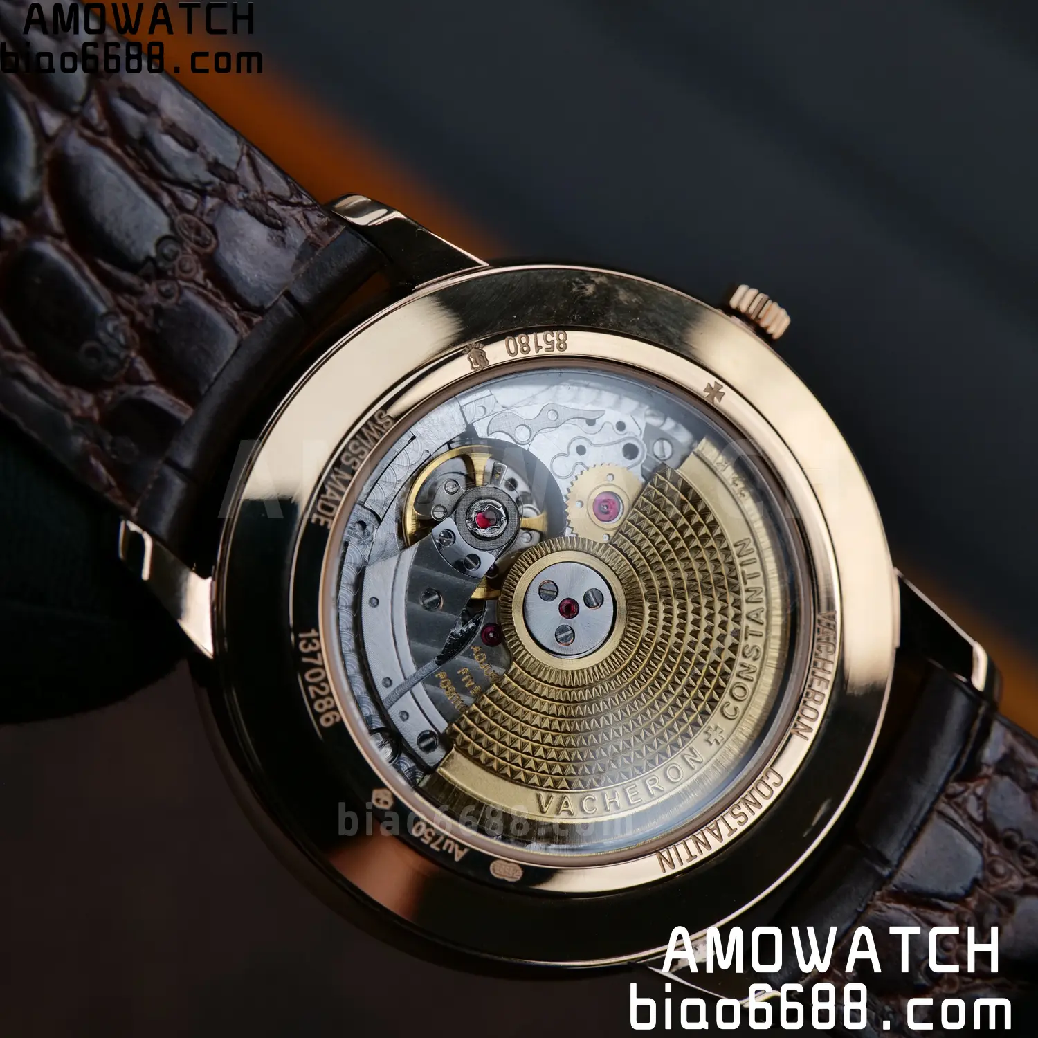 VC Patrimony Date 85180 RG PPF 1:1 Best Edition White Dial on Brown Leather Strap MIYOTA 9015 96 9fe846b3e89ed91 AMO Watch