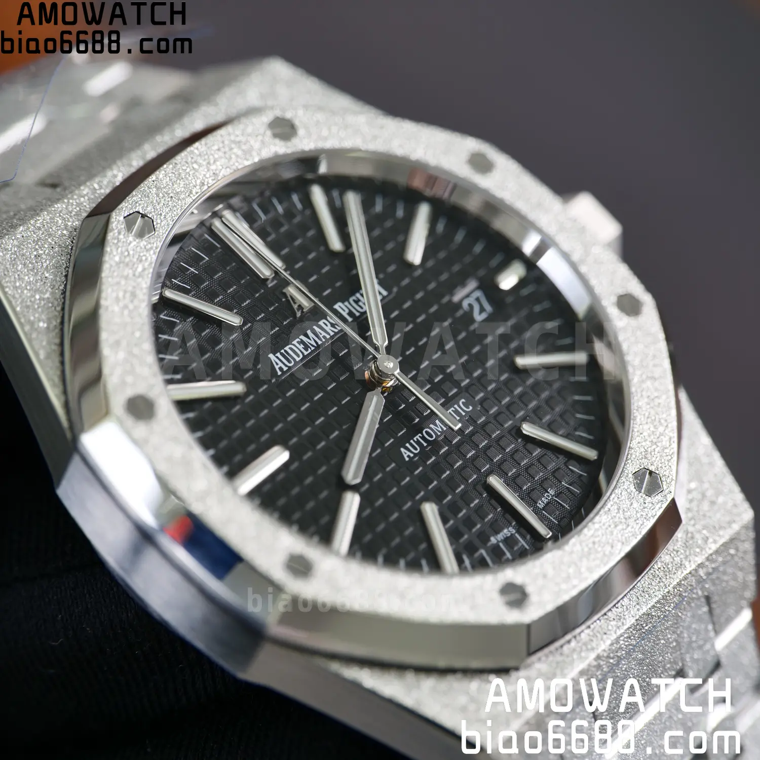 AP Royal Oak 41mm 15410 Frosted SS APSF 1:1 Best Edition Black Textured Dial Super Clone V3 85 19b556d27c83f13 AMO Watch