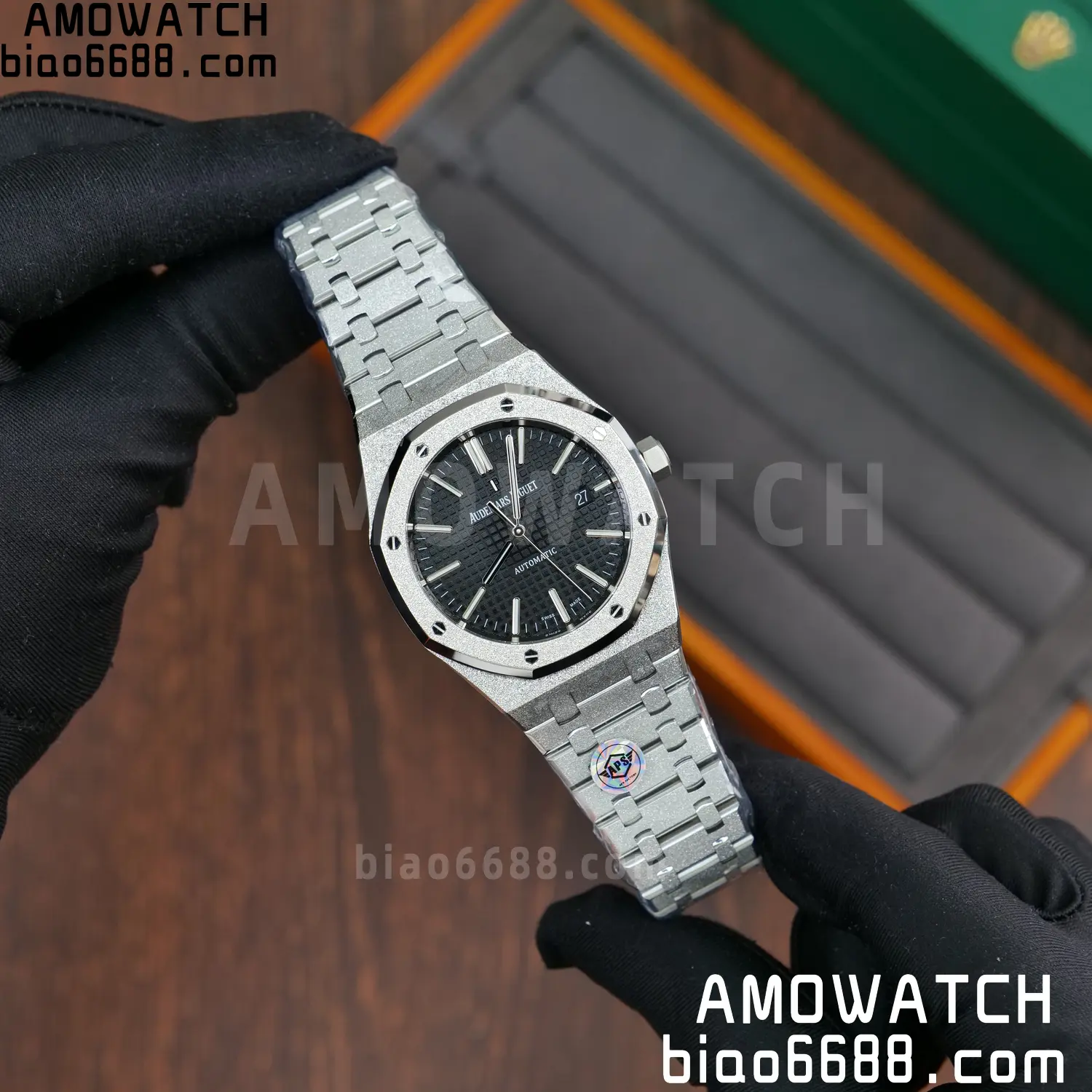 AP Royal Oak 41mm 15410 Frosted SS APSF 1:1 Best Edition Black Textured Dial Super Clone V3 66 84fc97b1784b38b AMO Watch