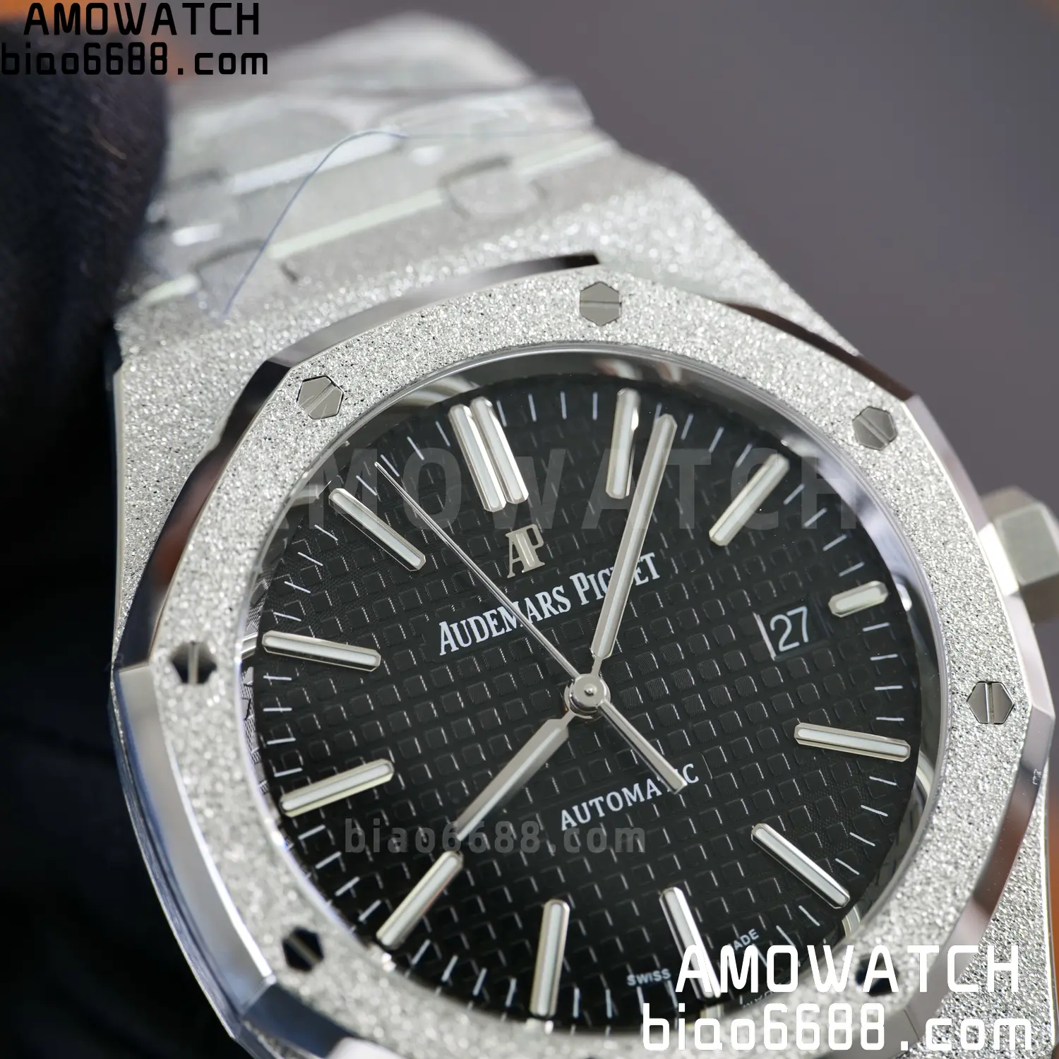 AP Royal Oak 41mm 15410 Frosted SS APSF 1:1 Best Edition Black Textured Dial Super Clone V3 84 997868d5d35eac1 AMO Watch