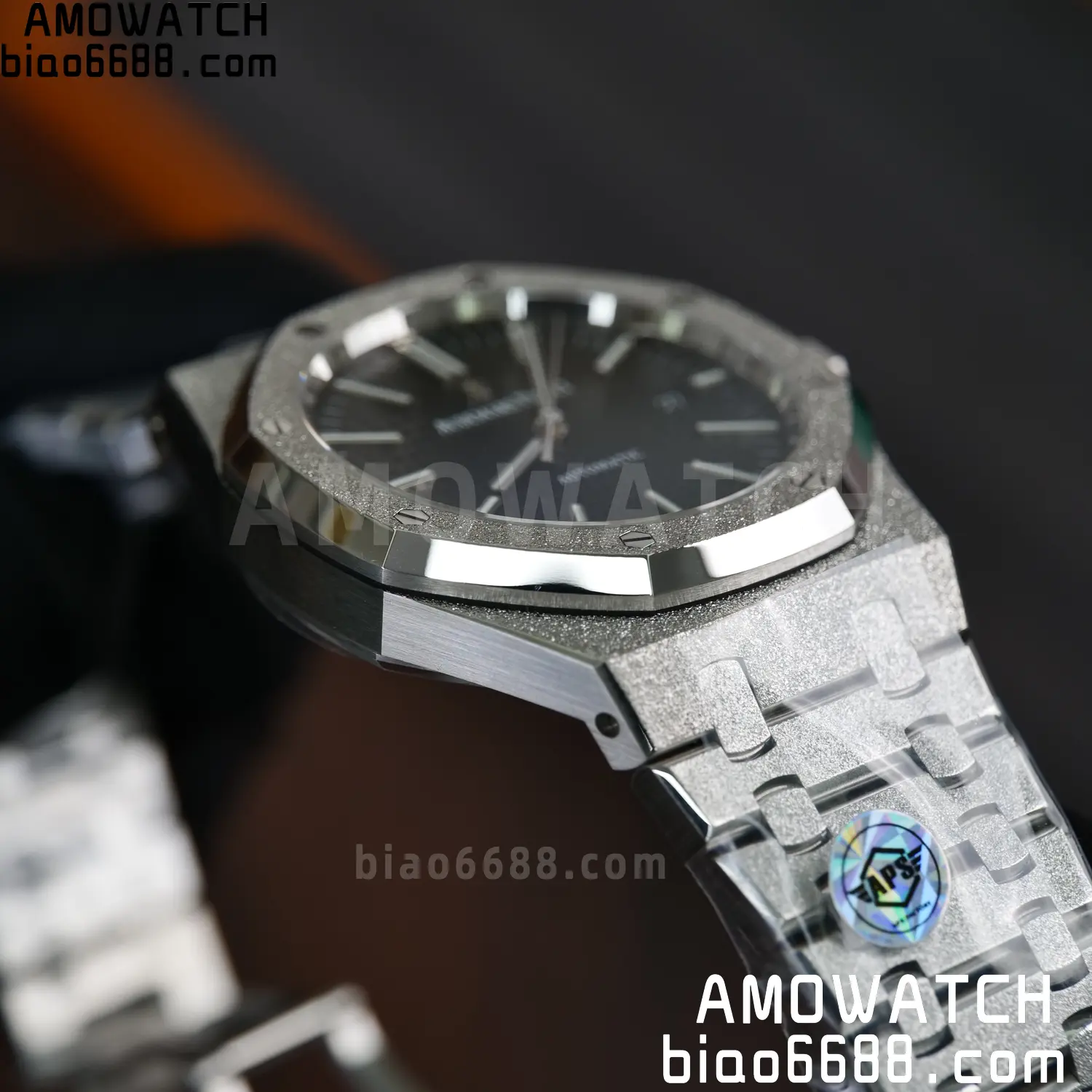 AP Royal Oak 41mm 15410 Frosted SS APSF 1:1 Best Edition Black Textured Dial Super Clone V3 75 b30e7cd4d6a6a3a AMO Watch
