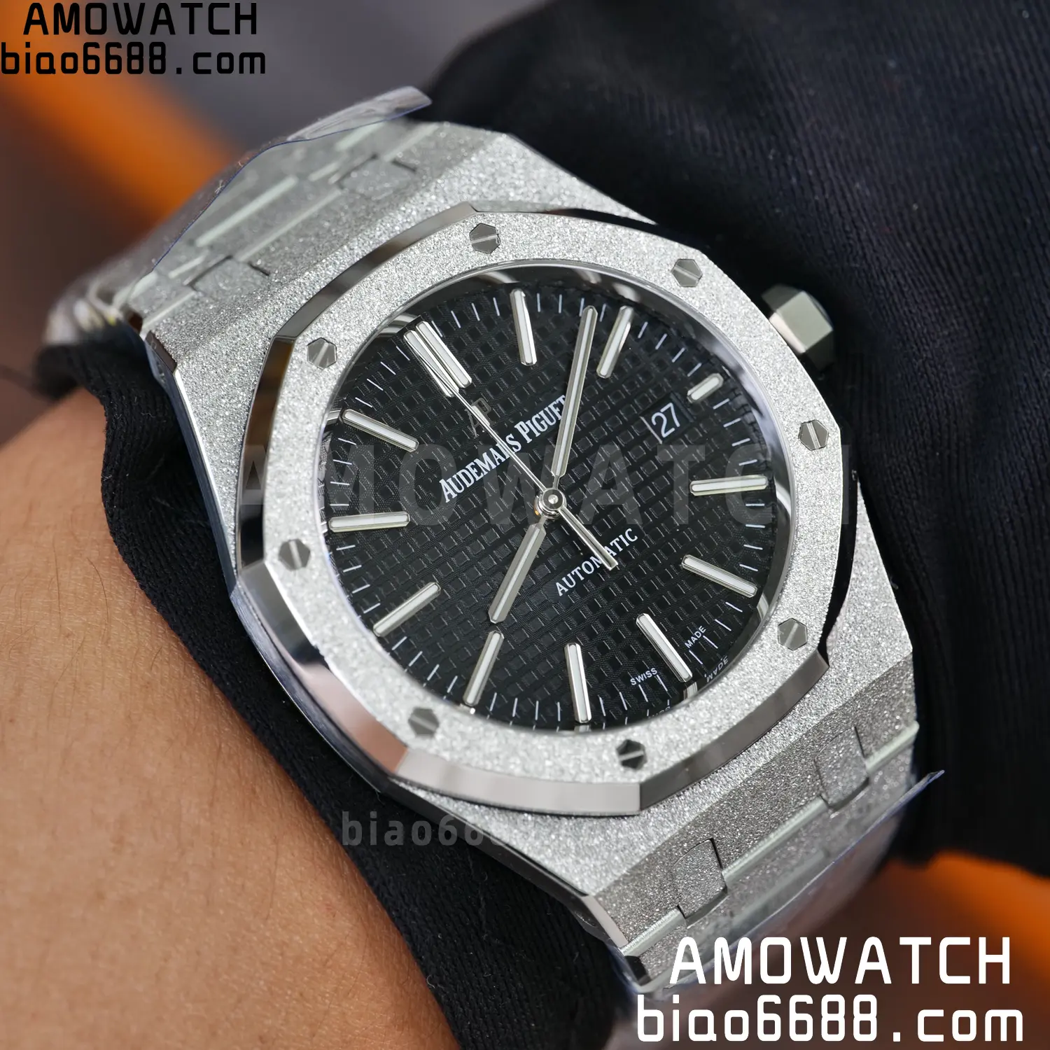 AP Royal Oak 41mm 15410 Frosted SS APSF 1:1 Best Edition Black Textured Dial Super Clone V3 94 b40407080ece987 AMO Watch