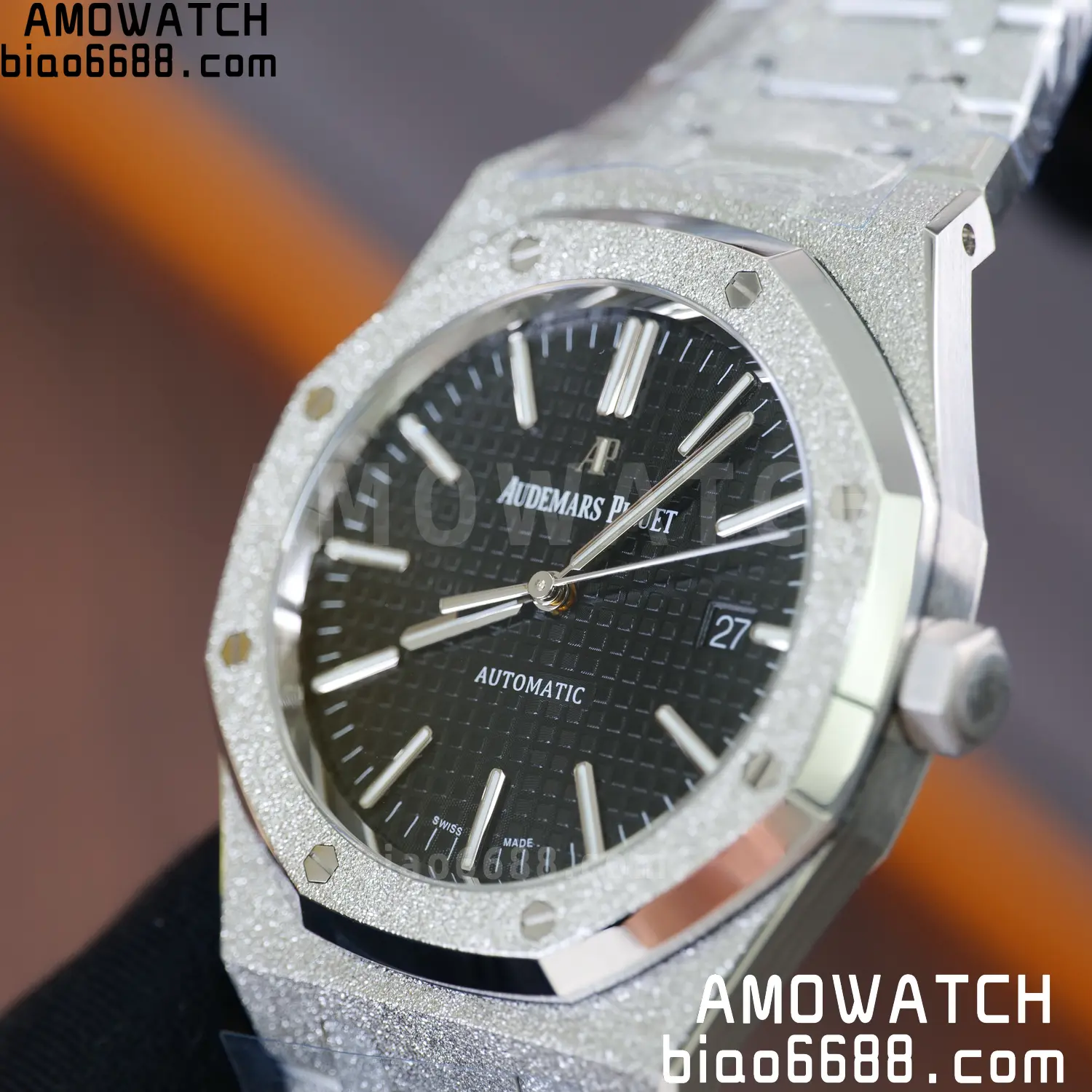 AP Royal Oak 41mm 15410 Frosted SS APSF 1:1 Best Edition Black Textured Dial Super Clone V3 87 c7bc9761848a984 AMO Watch