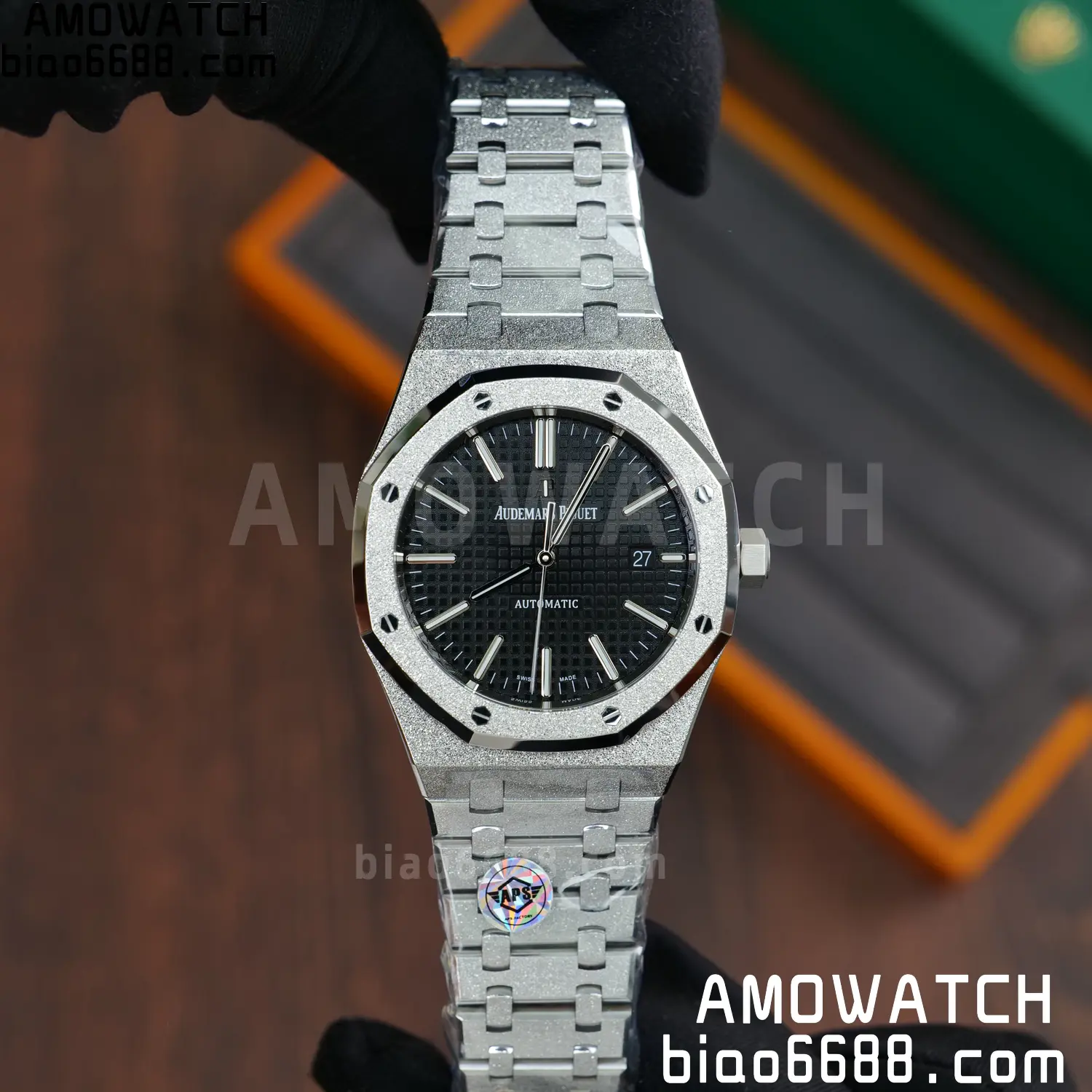 AP Royal Oak 41mm 15410 Frosted SS APSF 1:1 Best Edition Black Textured Dial Super Clone V3 72 c8970e090776efd AMO Watch