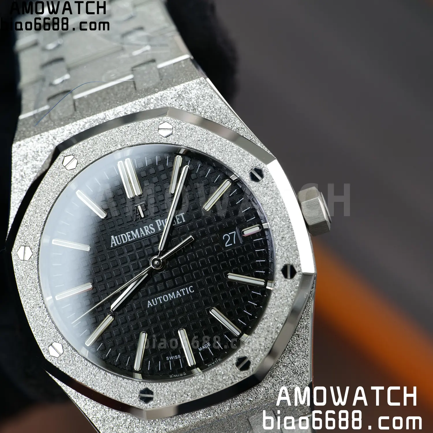 AP Royal Oak 41mm 15410 Frosted SS APSF 1:1 Best Edition Black Textured Dial Super Clone V3 81 e61b323b65a4ea2 AMO Watch