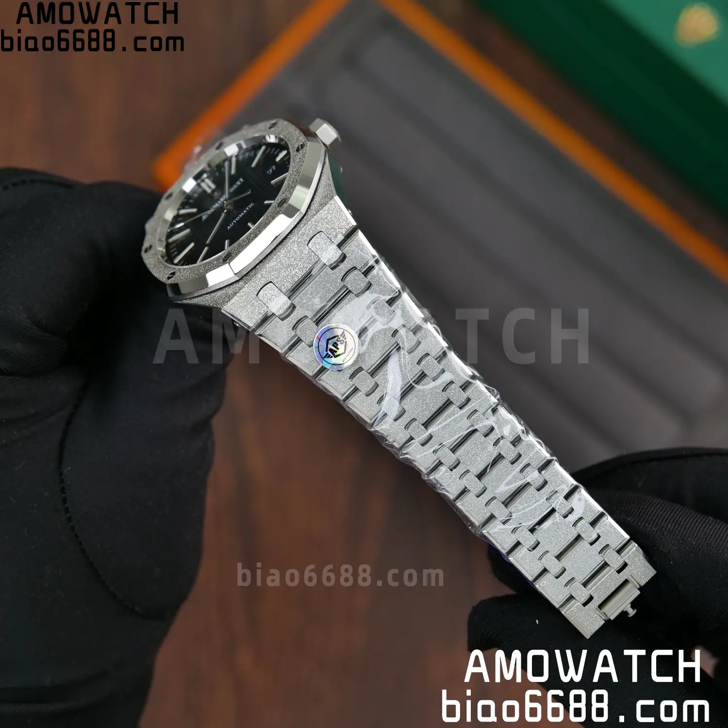 AP Royal Oak 41mm 15410 Frosted SS APSF 1:1 Best Edition Black Textured Dial Super Clone V3 71 f964cb56c271be7 AMO Watch