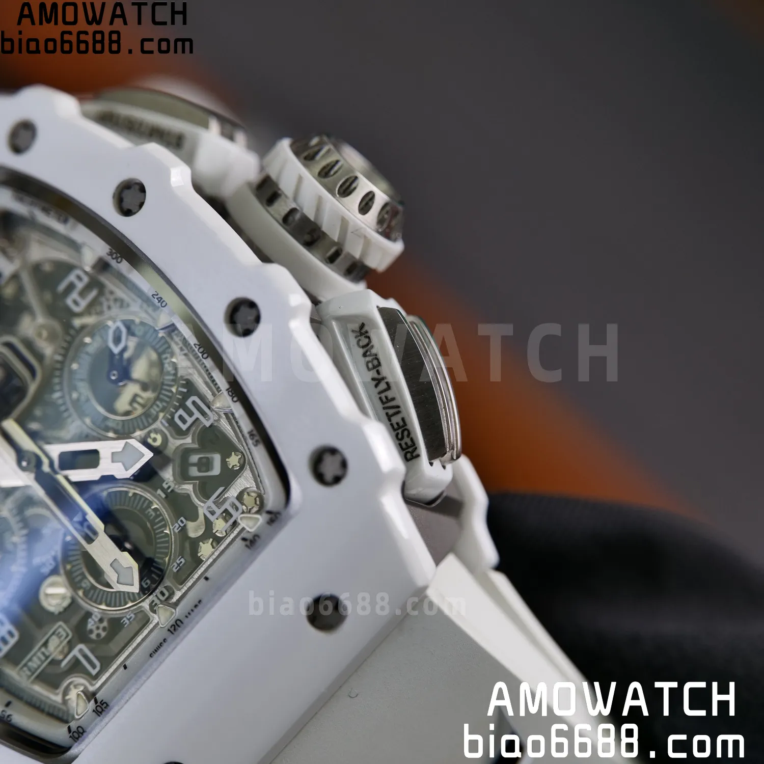 Richard Mille RM11-03 RM1103 Black Carbon KV Factory Best Edition Skeleton Dial on White Rubber Strap v5 92 054f7c9f32f1a3a AMO Watch