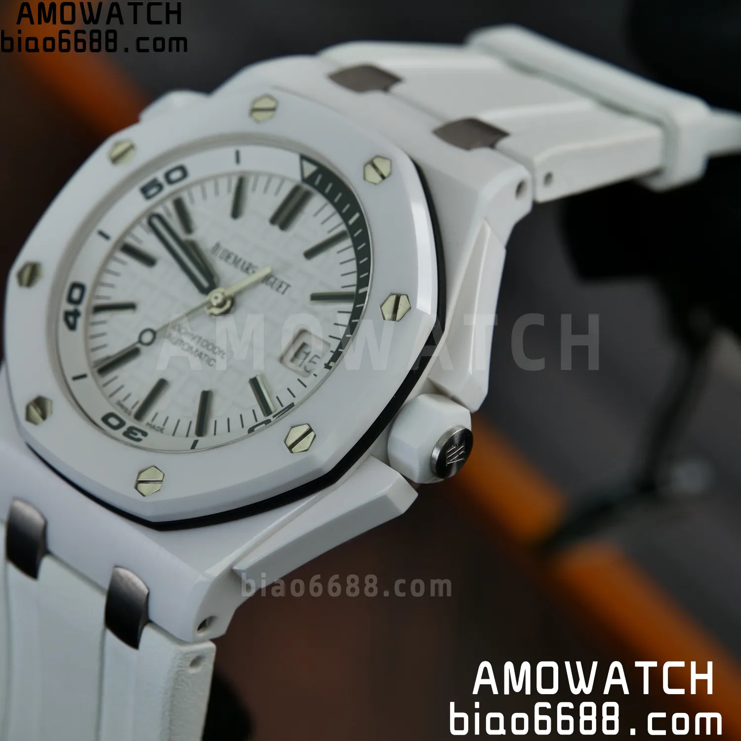 Audemars Piguet - Royal Oak Offshore Diver 15707CB.OO.A010CA.01 White Ceramic ZF 1:1 Best Edition SA3120 Super Clone 78 0b3ed67ade96360 AMO Watch