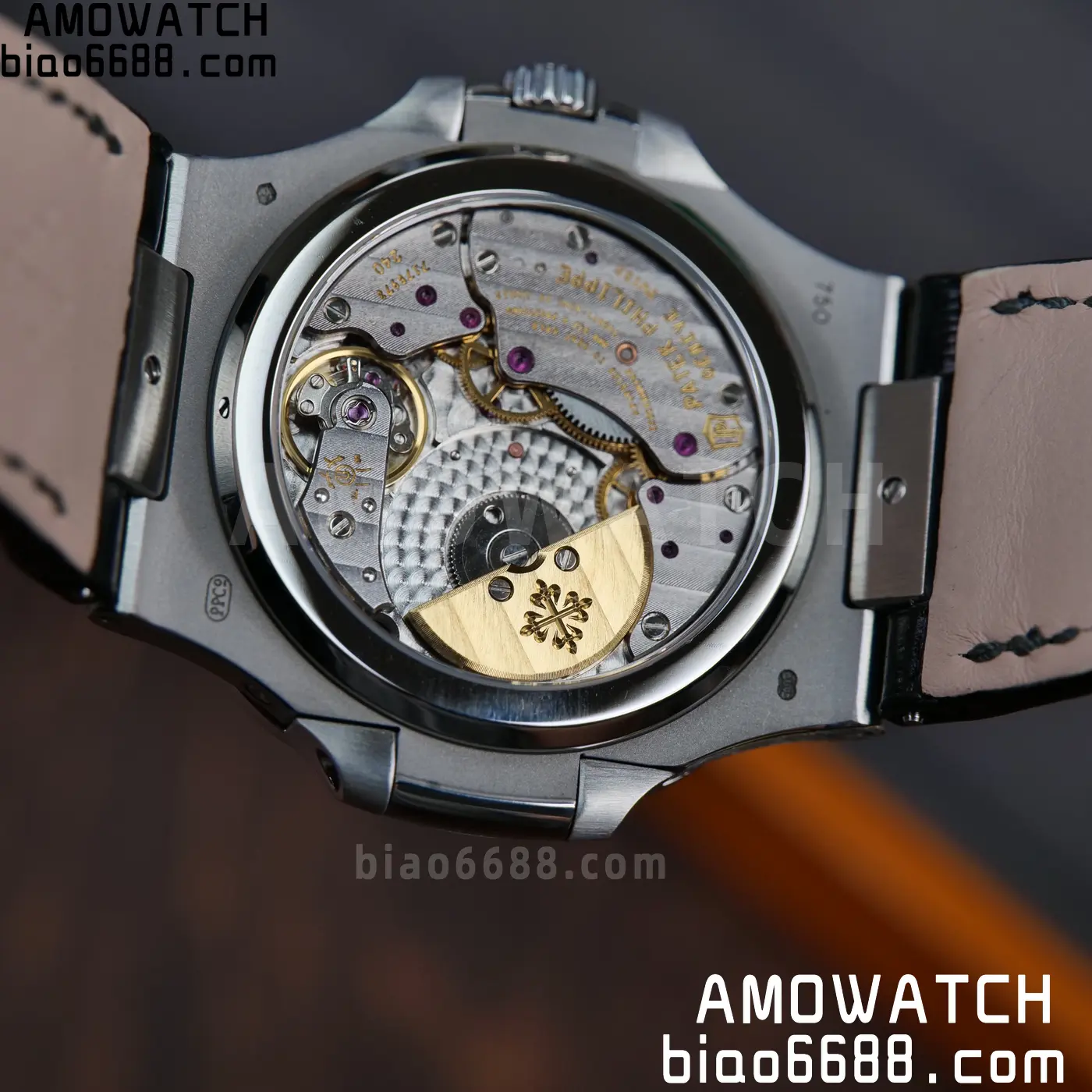 PP Nautilus 5712G SS PPF 1:1 Best Edition Gray Dial on Black Leather Strap A240 Super Clone 107 1b0b9043d55e2da AMO Watch