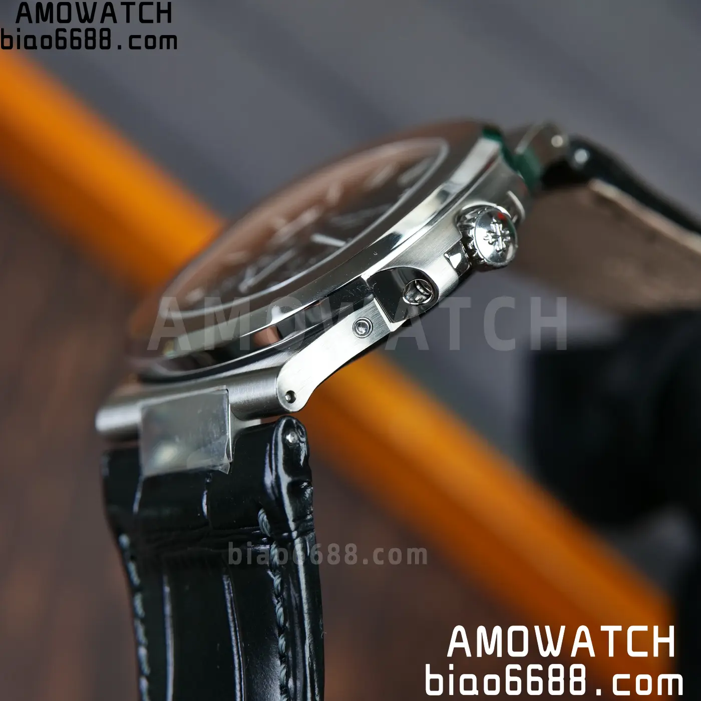 PP Nautilus 5712G SS PPF 1:1 Best Edition Gray Dial on Black Leather Strap A240 Super Clone 90 29ef5d8cd2bb2f3 AMO Watch