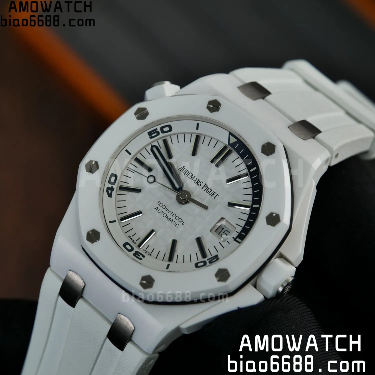 Audemars Piguet - Royal Oak Offshore Diver 15707CB.OO.A010CA.01 White Ceramic ZF 1:1 Best Edition SA3120 Super Clone 80 333b06ae2662740 AMO Watch