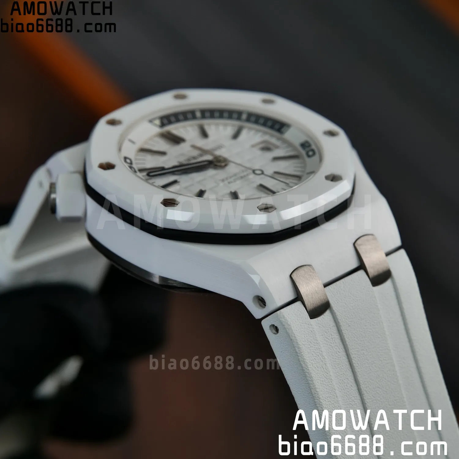Audemars Piguet - Royal Oak Offshore Diver 15707CB.OO.A010CA.01 White Ceramic ZF 1:1 Best Edition SA3120 Super Clone 76 39cd958e14df9f0 AMO Watch