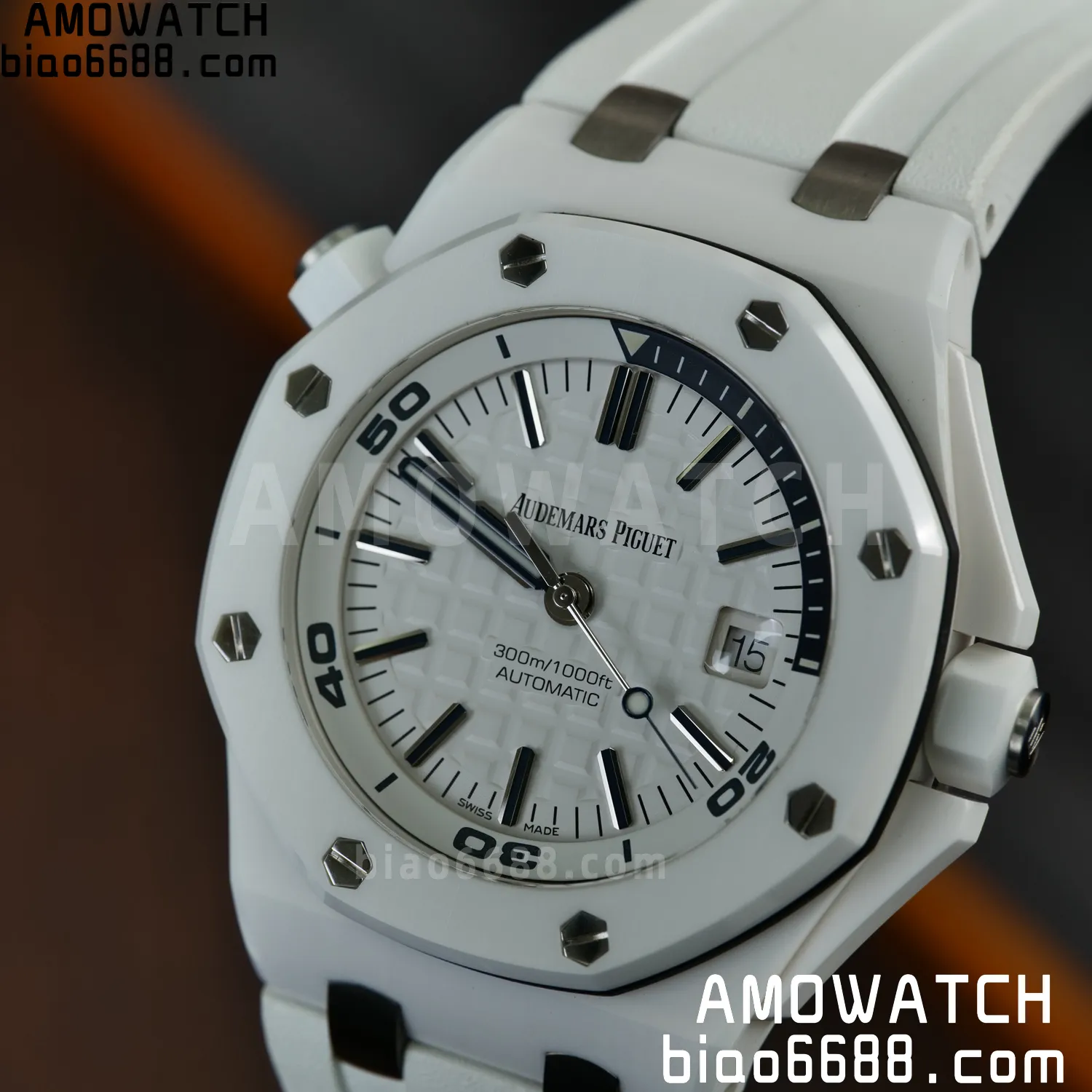 Audemars Piguet - Royal Oak Offshore Diver 15707CB.OO.A010CA.01 White Ceramic ZF 1:1 Best Edition SA3120 Super Clone 85 44ae25b543af413 AMO Watch