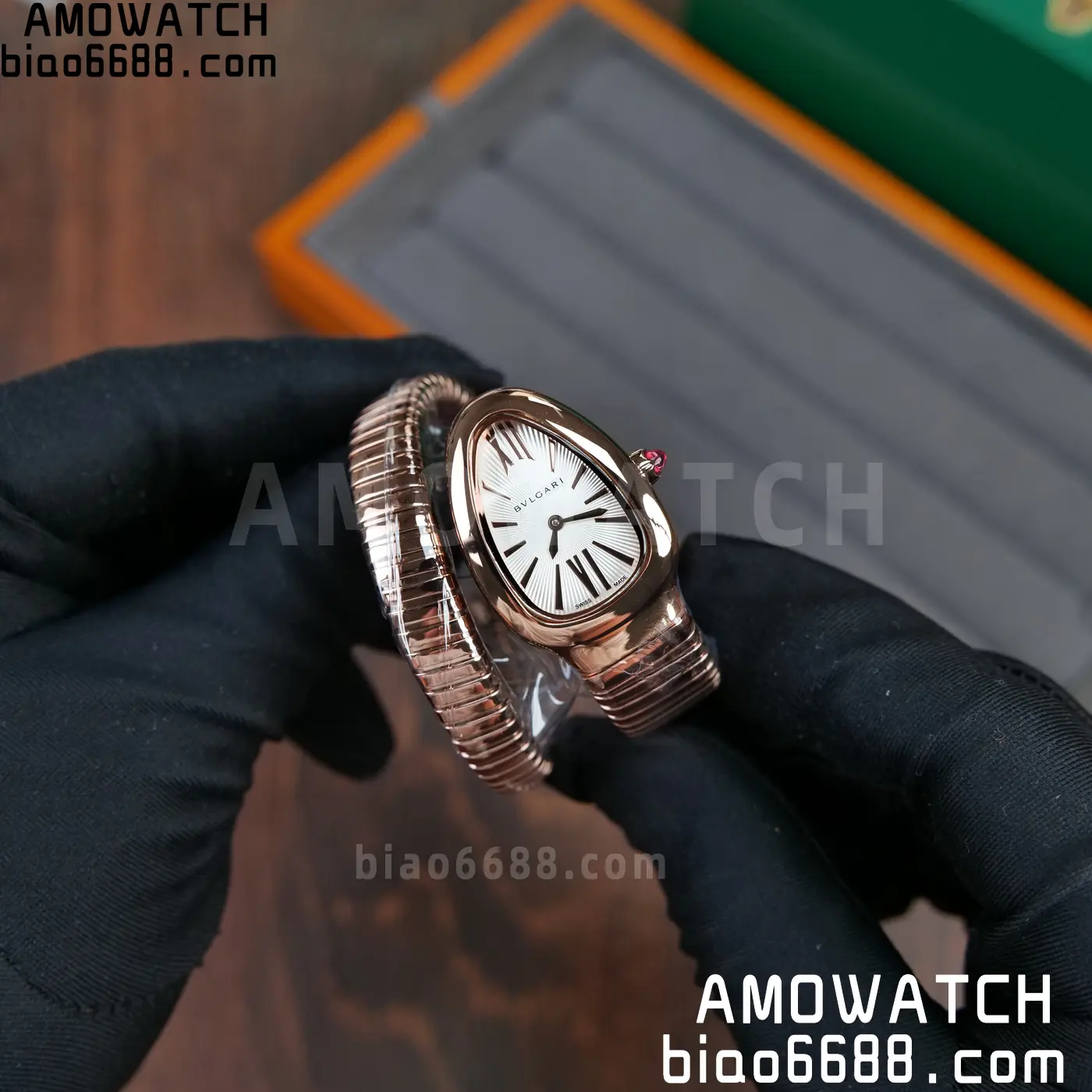 BVLGARI Serpenti Seduttori Watch RG BVF 1:1 Best Edition White Dial on RG Bracelet ETA Quartz 49 5ce0b196ca168ba 阿默表行AmoWatch