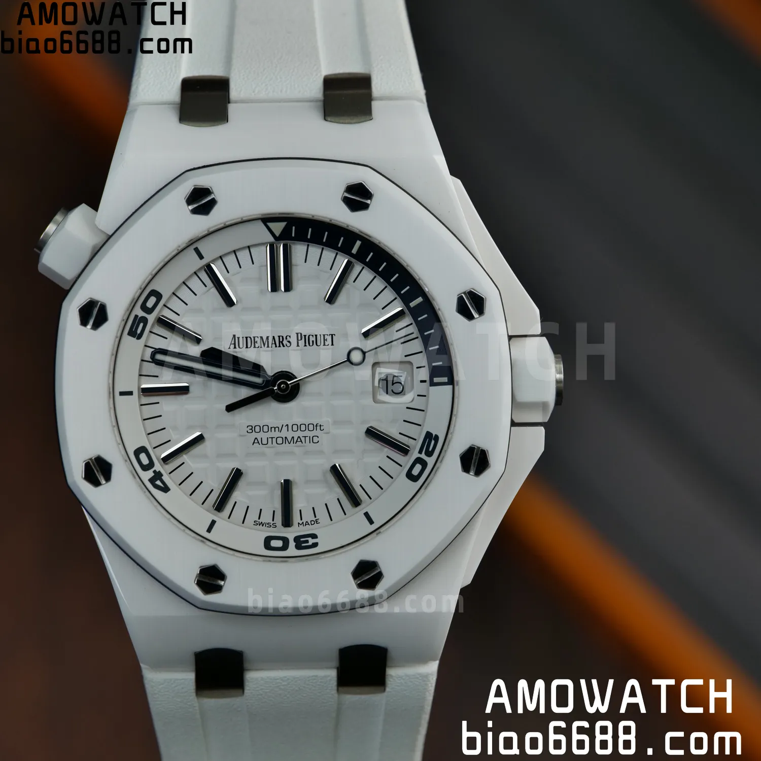 Audemars Piguet - Royal Oak Offshore Diver 15707CB.OO.A010CA.01 White Ceramic ZF 1:1 Best Edition SA3120 Super Clone 74 5e086043681178a AMO Watch