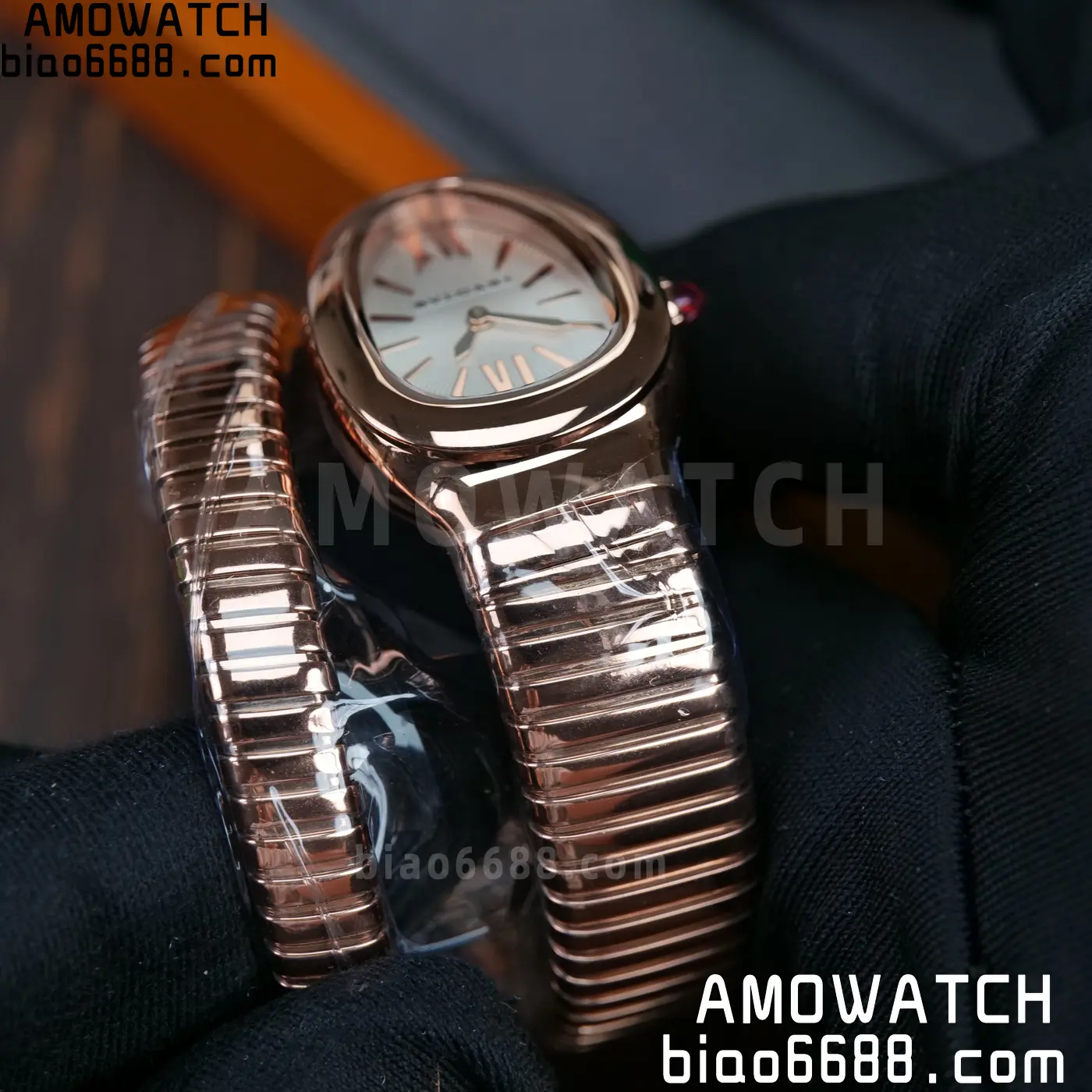 BVLGARI Serpenti Seduttori Watch RG BVF 1:1 Best Edition White Dial on RG Bracelet ETA Quartz 46 5ebeb565572d671 阿默表行AmoWatch
