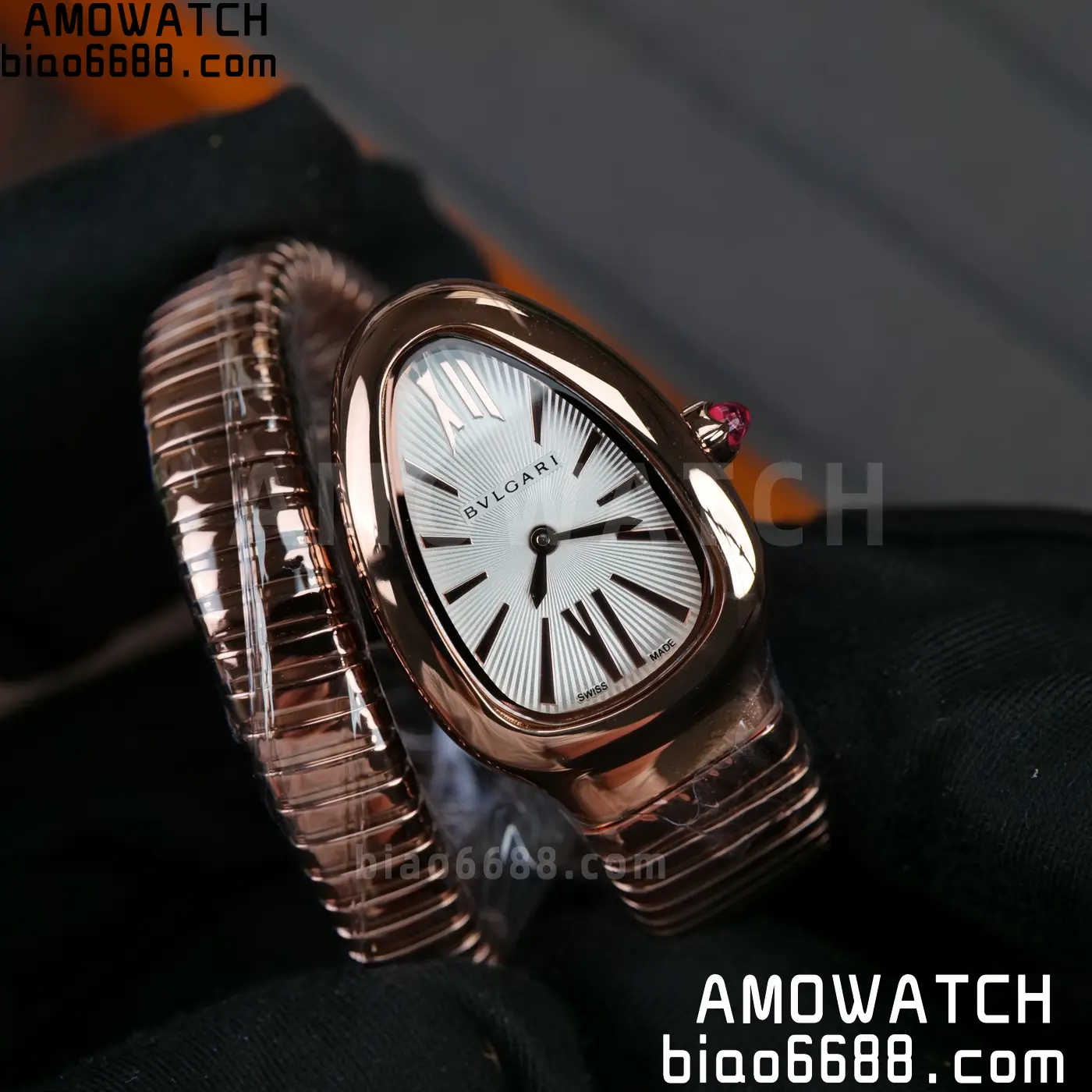 BVLGARI Serpenti Seduttori Watch RG BVF 1:1 Best Edition White Dial on RG Bracelet ETA Quartz 51 741093ceda17278 阿默表行AmoWatch