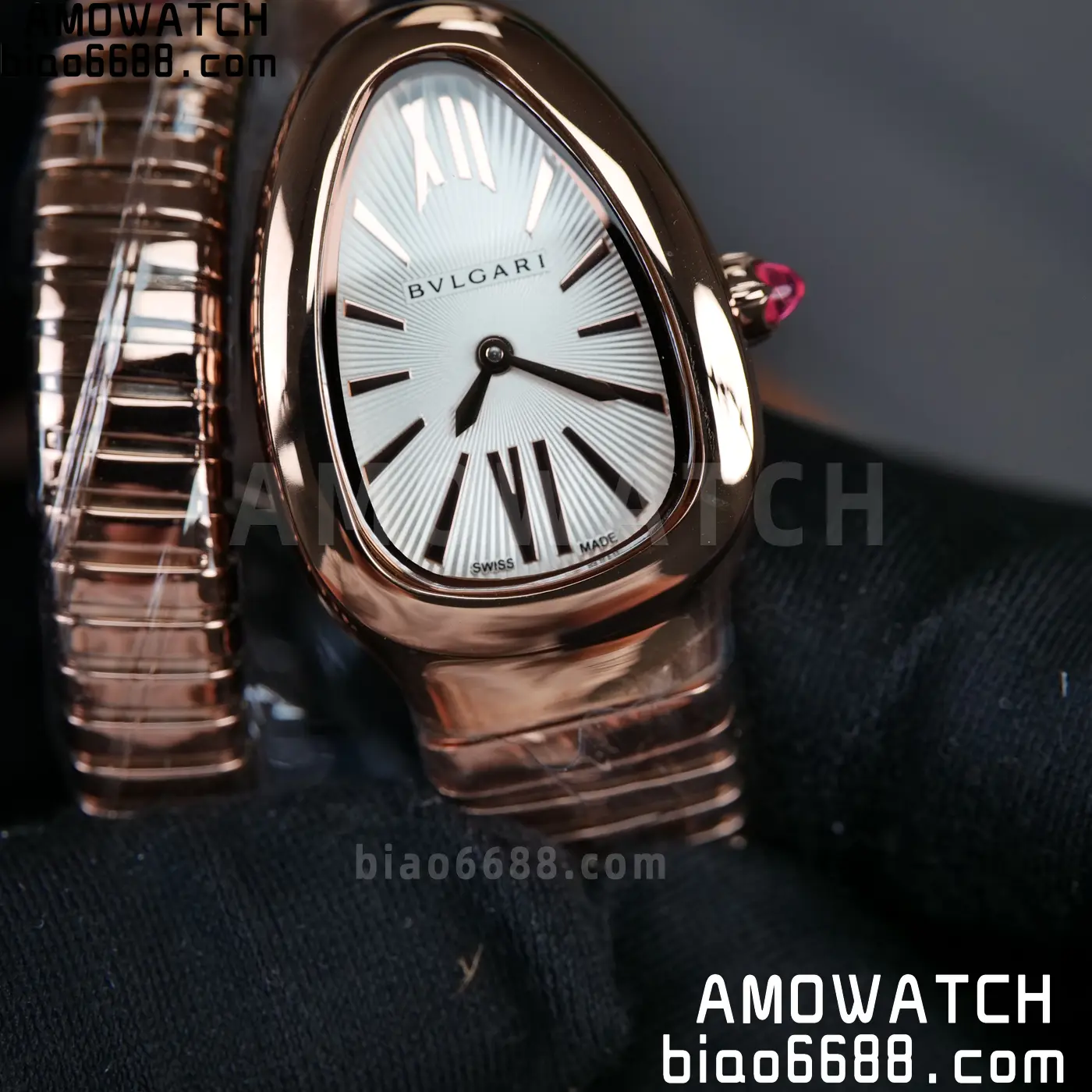 BVLGARI Serpenti Seduttori Watch RG BVF 1:1 Best Edition White Dial on RG Bracelet ETA Quartz 63 83e2e663452e5e6 阿默表行AmoWatch