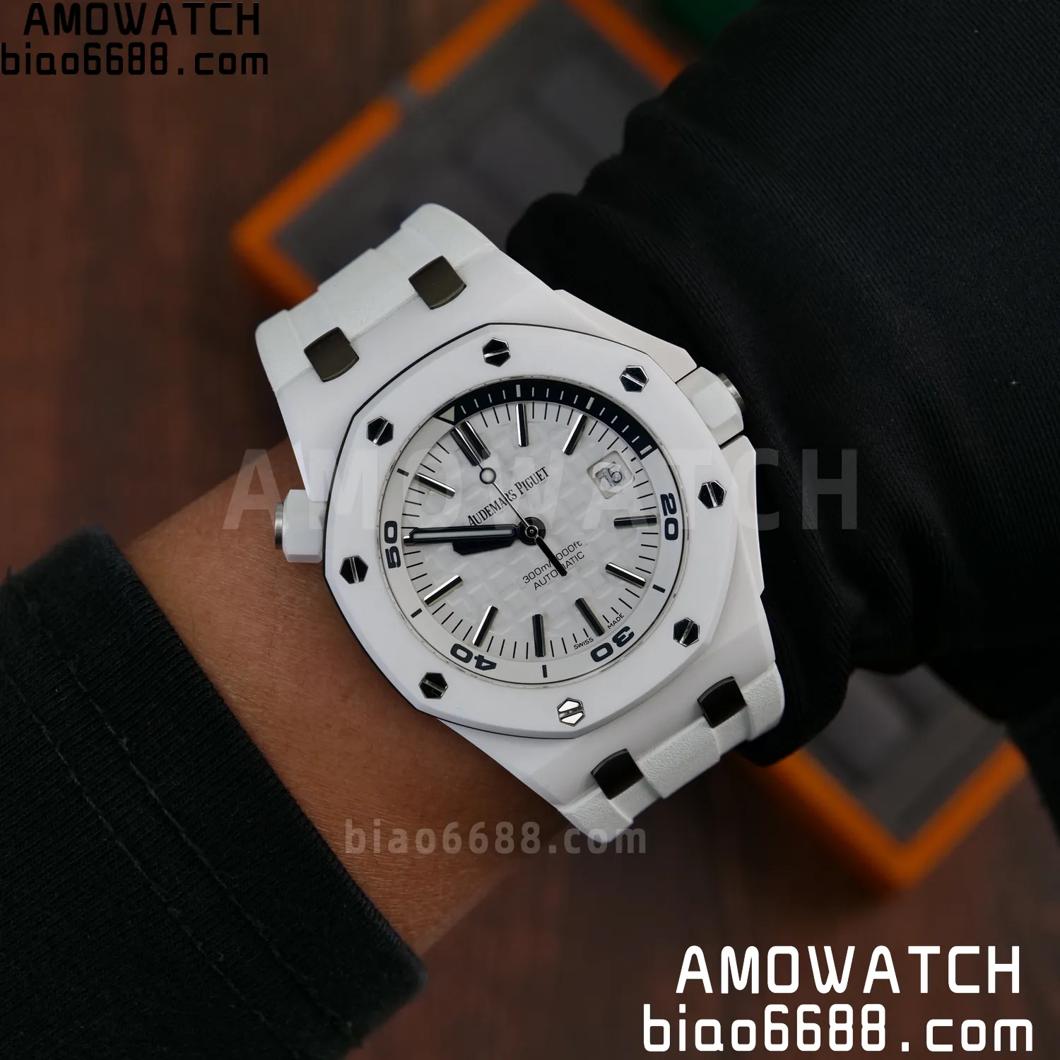 Audemars Piguet - Royal Oak Offshore Diver 15707CB.OO.A010CA.01 White Ceramic ZF 1:1 Best Edition SA3120 Super Clone 96 889d3eebc530d3c AMO Watch