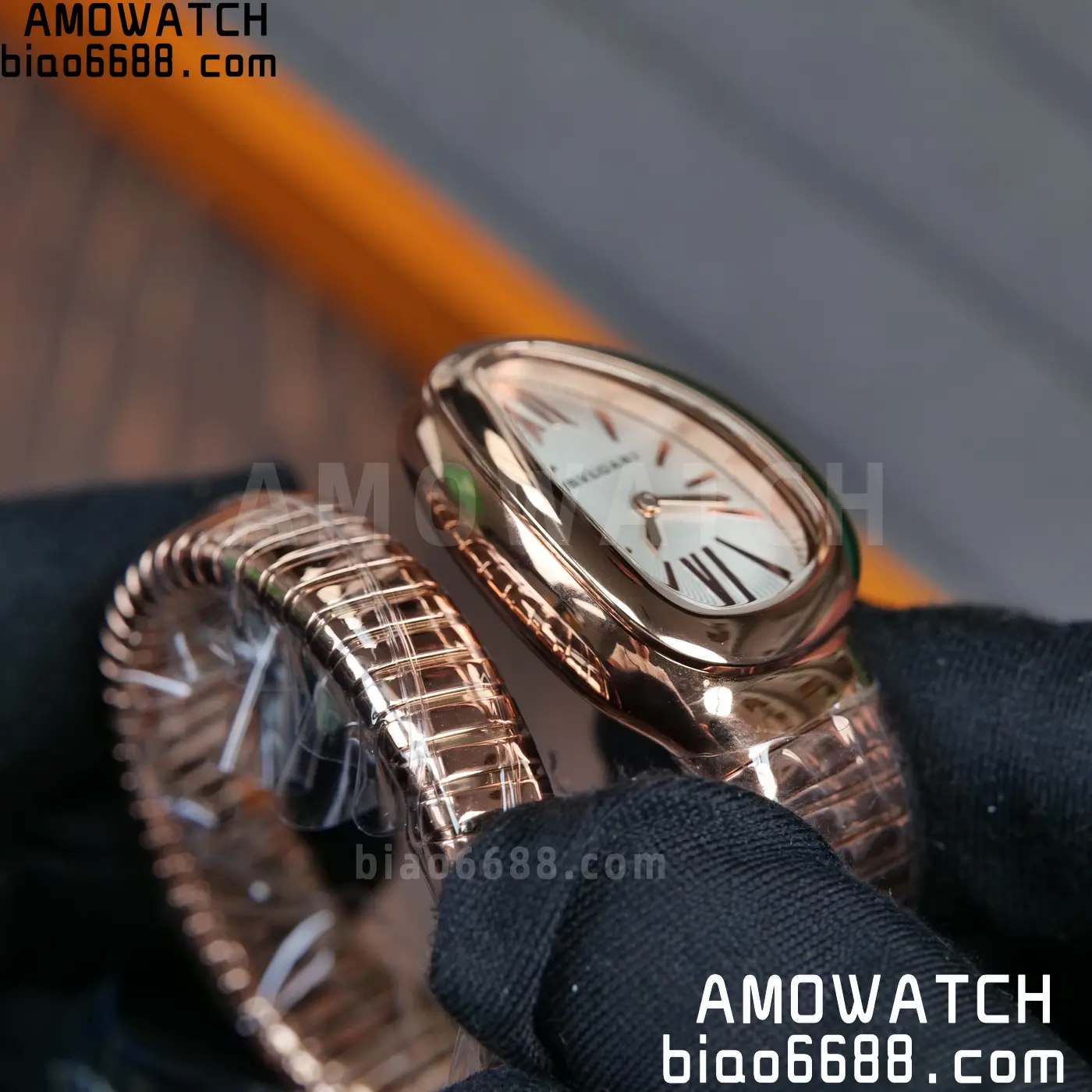 BVLGARI Serpenti Seduttori Watch RG BVF 1:1 Best Edition White Dial on RG Bracelet ETA Quartz 52 8c0de52dcde141f 阿默表行AmoWatch